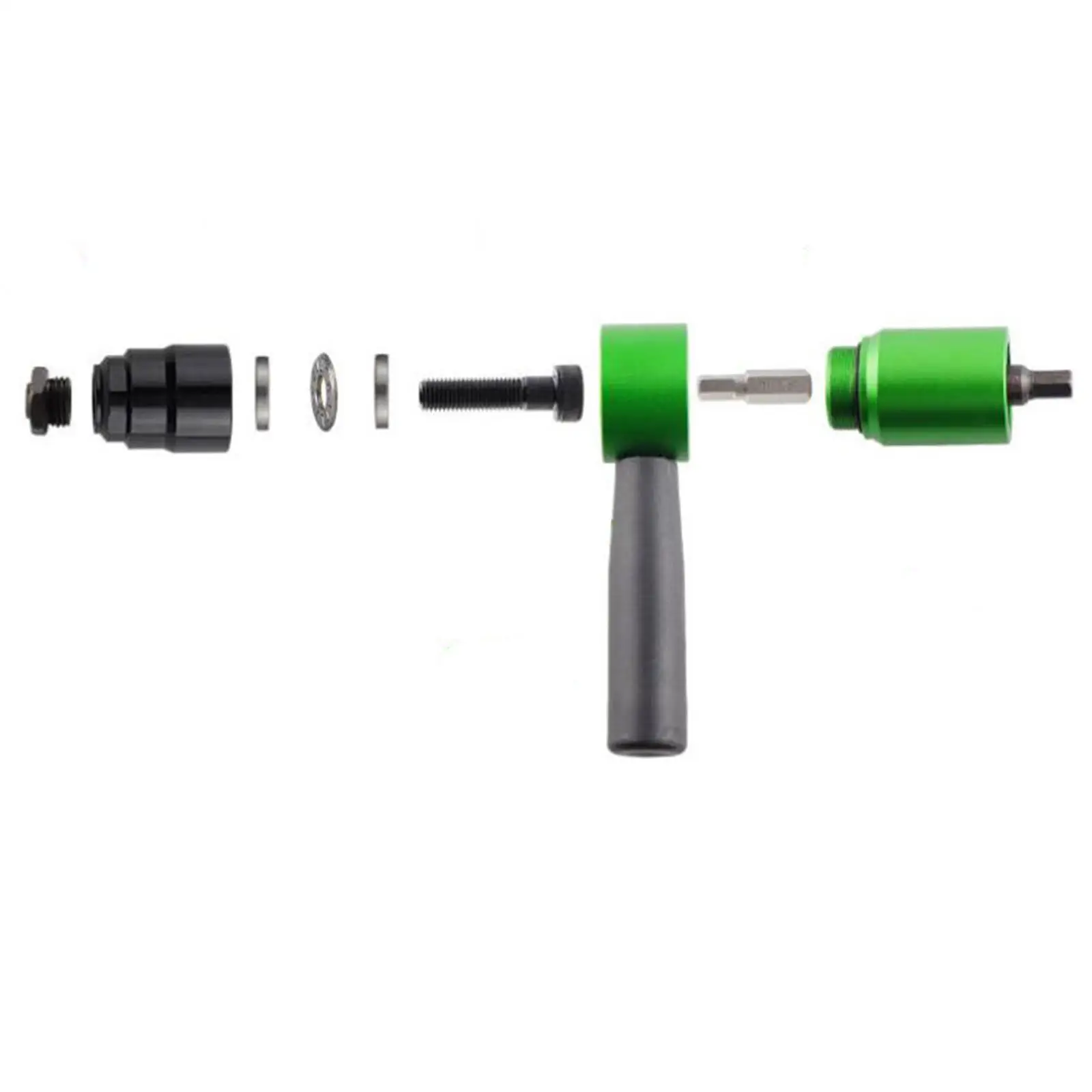 Electric Rivet Nut Drill Adaptor Set Sturdy Convenient Professional with Handle Grip for Cordless Electric Drill Rivet Head
