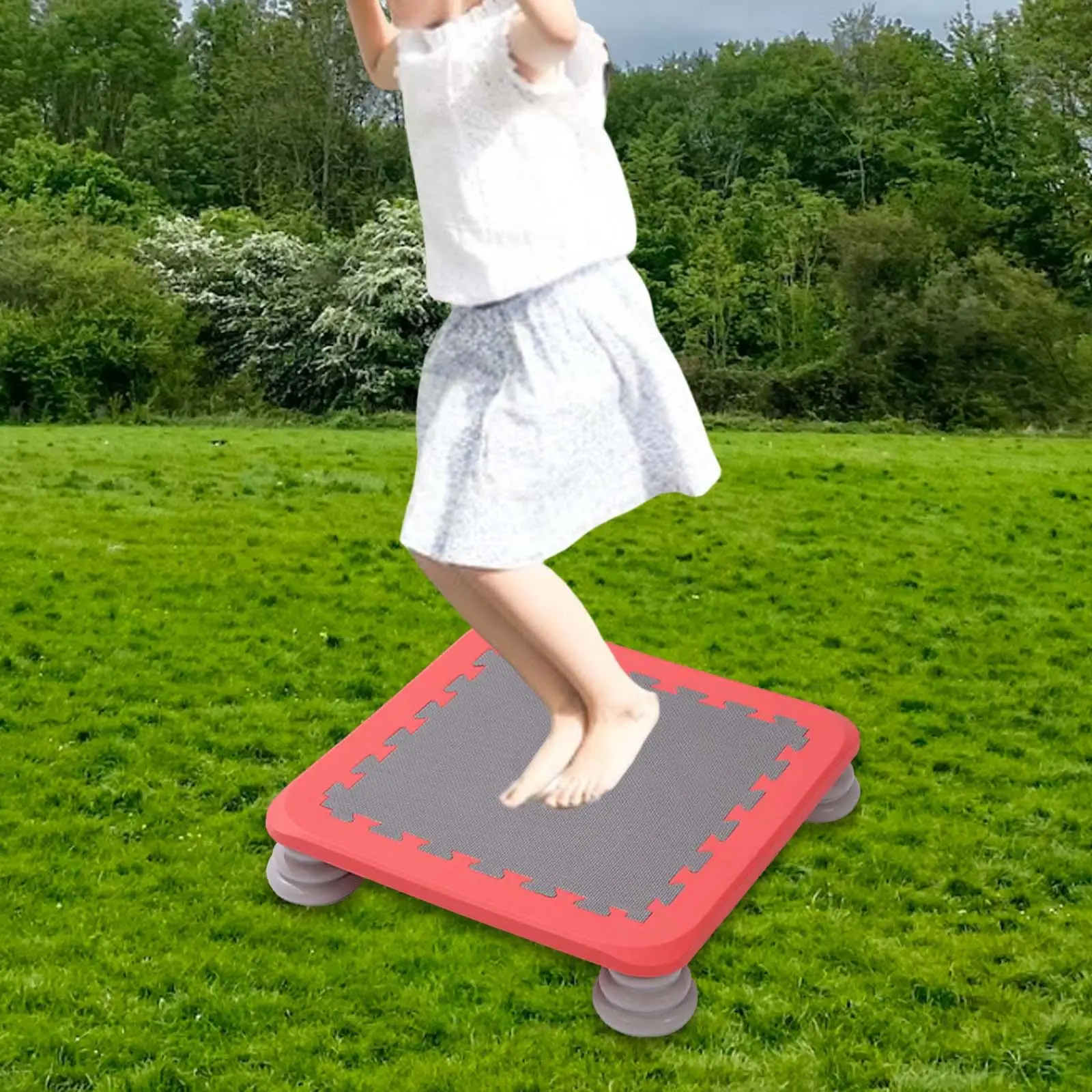 Mini Kids Trampoline Fitness Jump Sports Exercise Workout Toy Portable Bouncing Bed for Boys Girls Nursery Home Indoor School