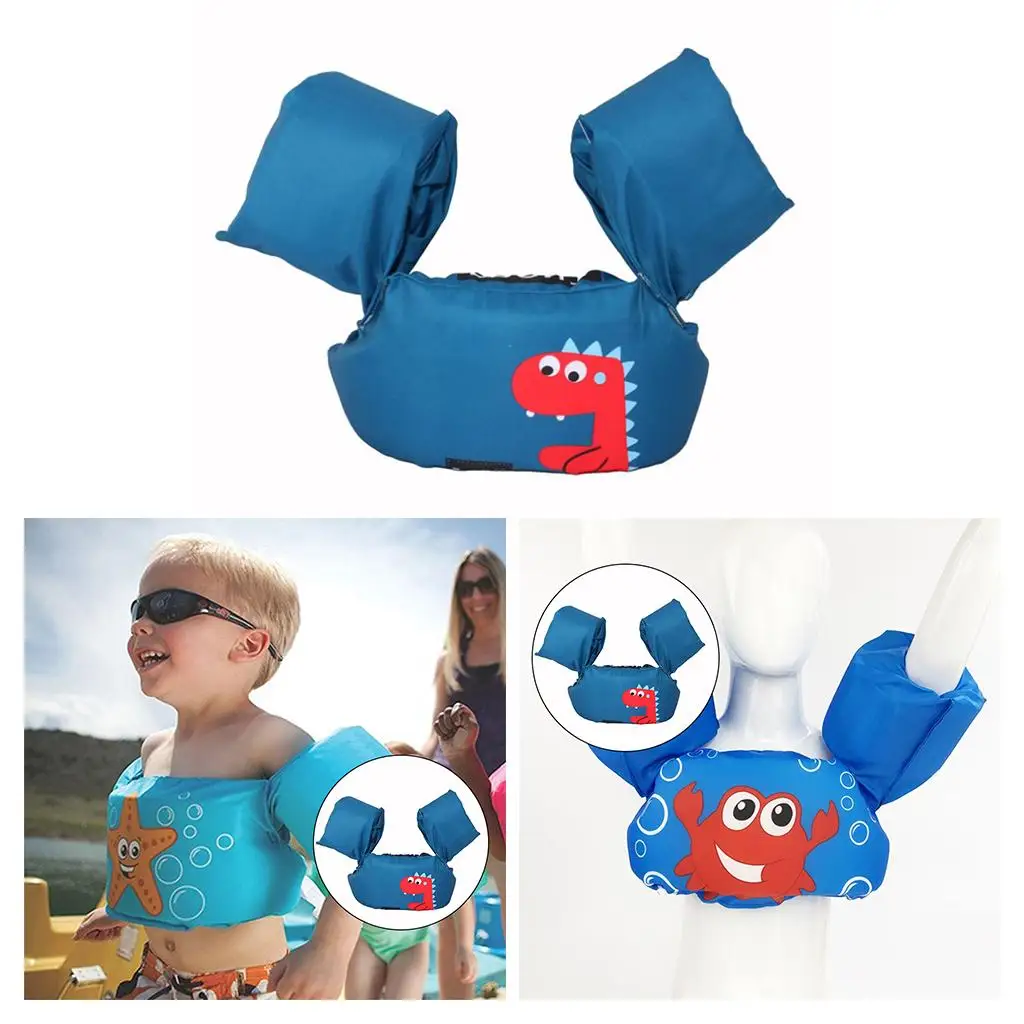 Baby Swimming Training Float for Kids Infant Swim Trainer Water Floats Ring Aid Vest with Arm Non-Inflatable Toddler