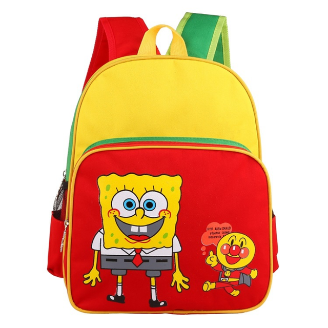 Girls Boys Sponge Bob Backpack Spongebob Patrick School Book Lunch Box Bag  NEW