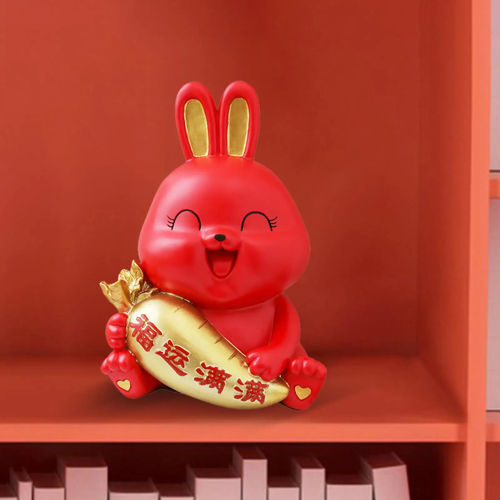 Chinese Style Rabbit Piggy Bank Sculpture Bunny Figurine Money Storage Box Desktop Money Bank for Home Decoraion Birthdays Gifts