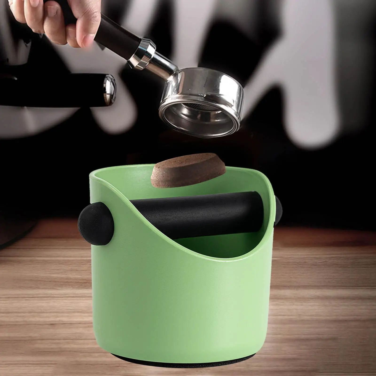 Espresso Bucket Coffee Waste Bin Barista style detachable knock bar and space