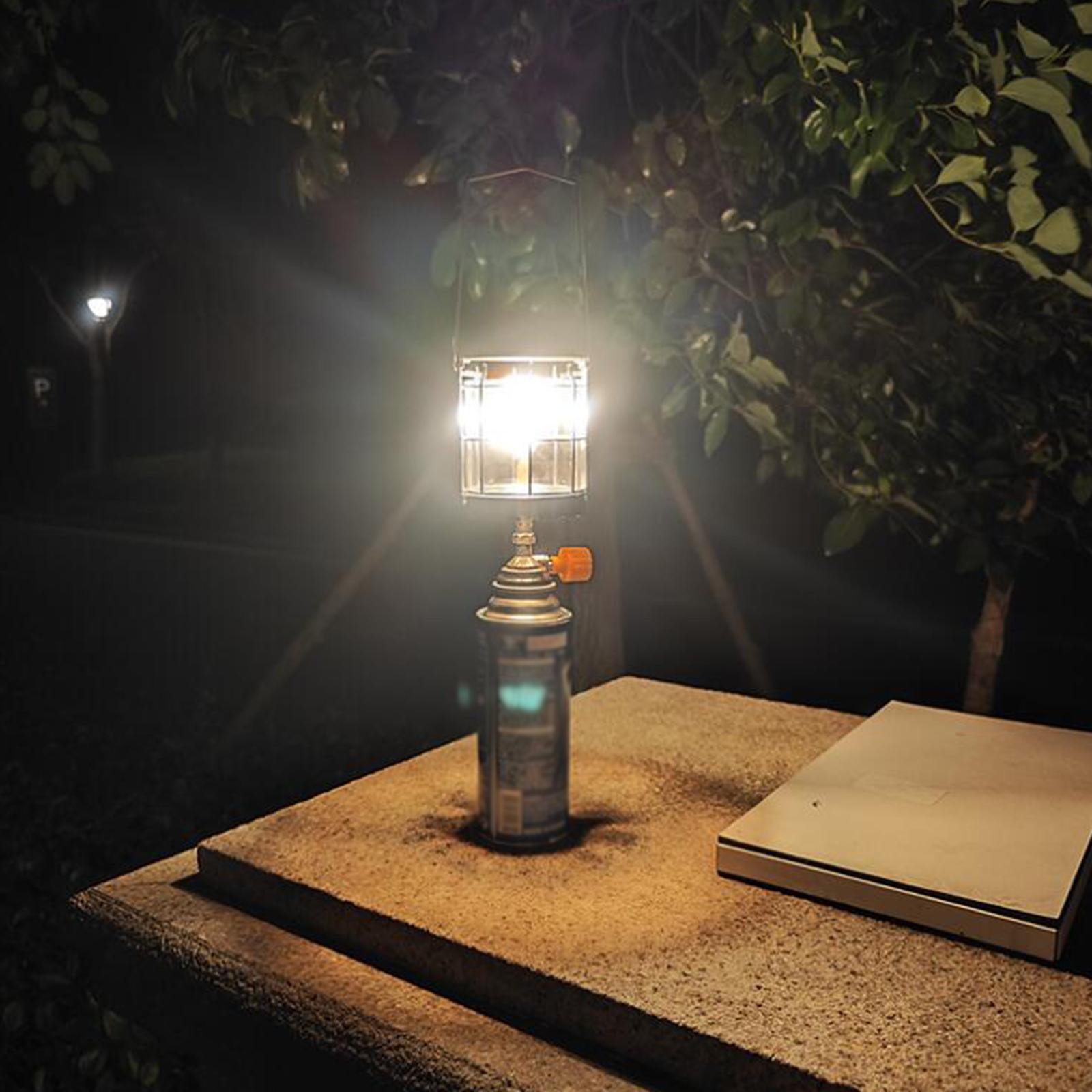 Outdoor Gas Lantern Fuel Lamp Camping Light Mini Hiking Gas Lantern Gas Light Climbing Travel Equipment Gear for Outdoor Picnic