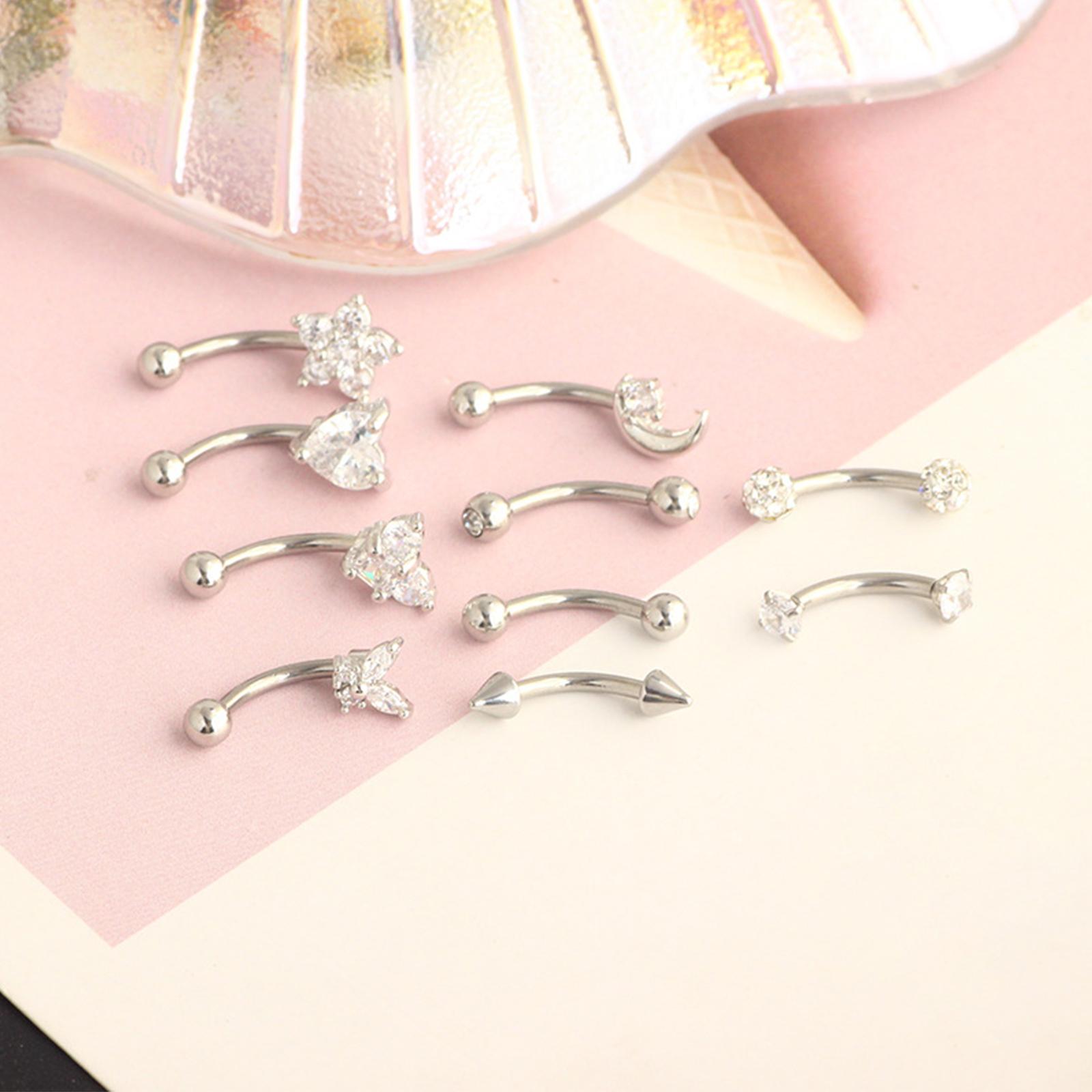 10 Pieces Earrings Studs Festive Party Casual Mix Styles Unique Special Occasion Earrings Butterfly Punk Fashion Bar Tragus Stud