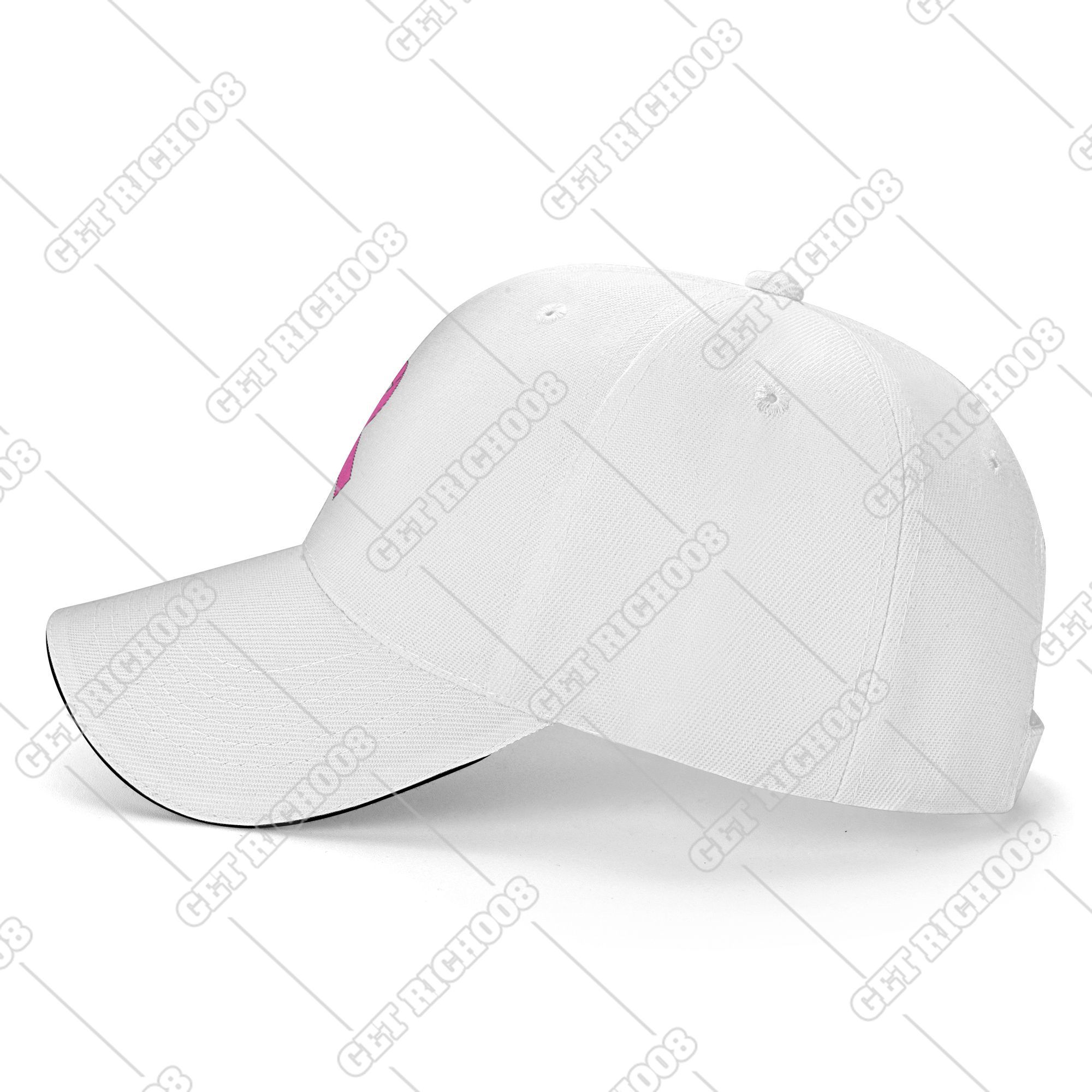 Pink Ribbon Breast Awareness Baseball Cap Oktober Wear Pink Snapback Hat Caps für Männer Frauen Einheitsgröße Erwachsene Unisex Casual – Detail 5