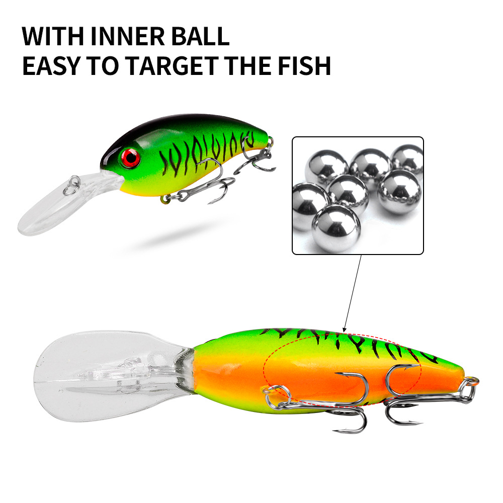 1 Stück Minnow Angel köder 10cm 14g Kurbel köder Hart köder Haken 6 # Top water künstliche Wobbler Bass Japan Fliegen fischen Zubehör – Detail 5