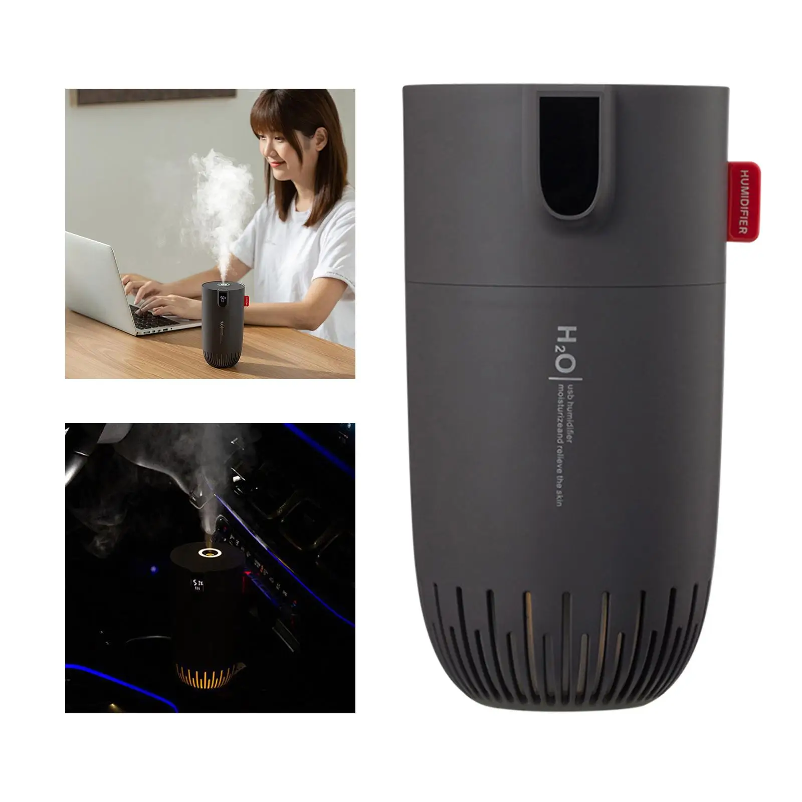 450ml Air Humidifier Portable 2 Spray Modes Purifier for Car Home