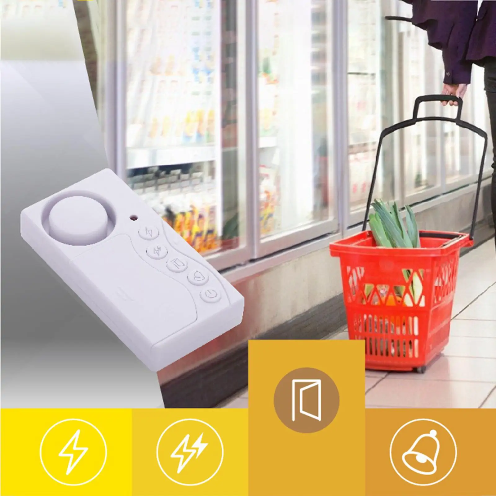 108dB Door Sensor Alarm Security Alarm Burglar 4 Working Modes Magnetic for Store House Office Cabinet Children