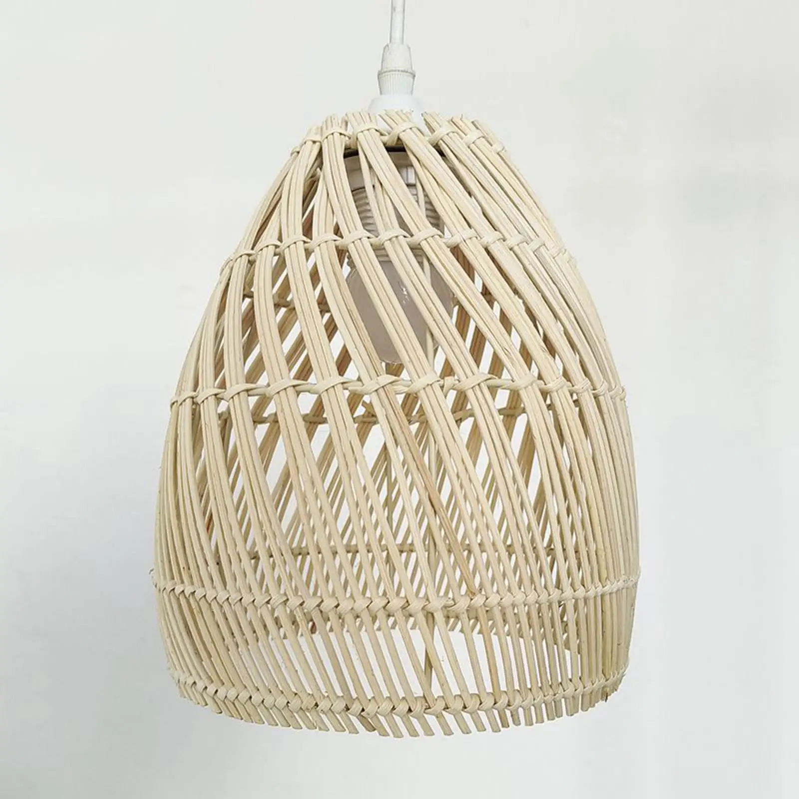 Ceiling Pendant Light Shade 1 Piece Retro Weaved Hanging Rustic Handmade Rattan Lampshade for Pendant Light, Teahouse Hotel Home