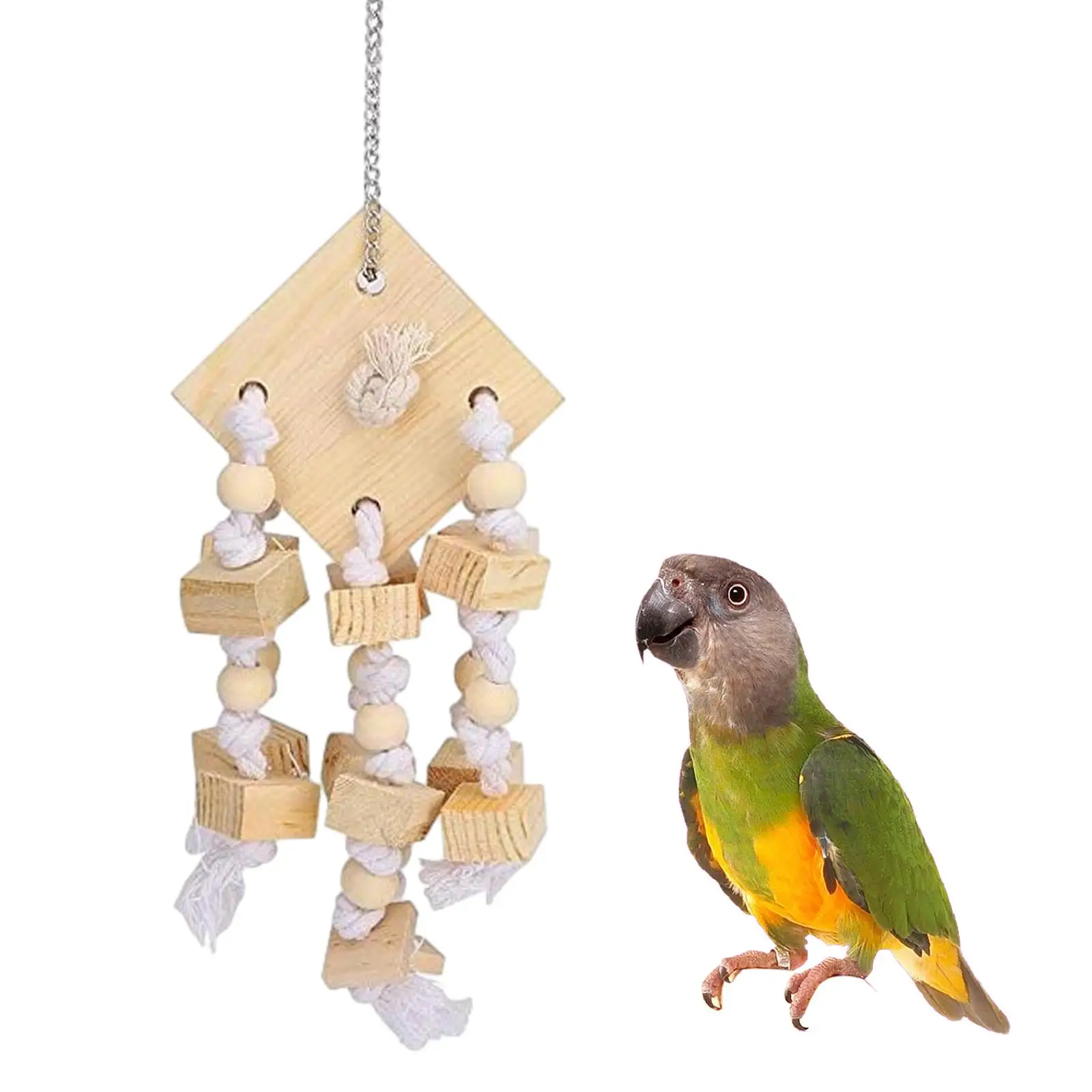Parrot Knots Blocks Chew Toy Chew Shredding Toy for Budgies Lovebird Conures