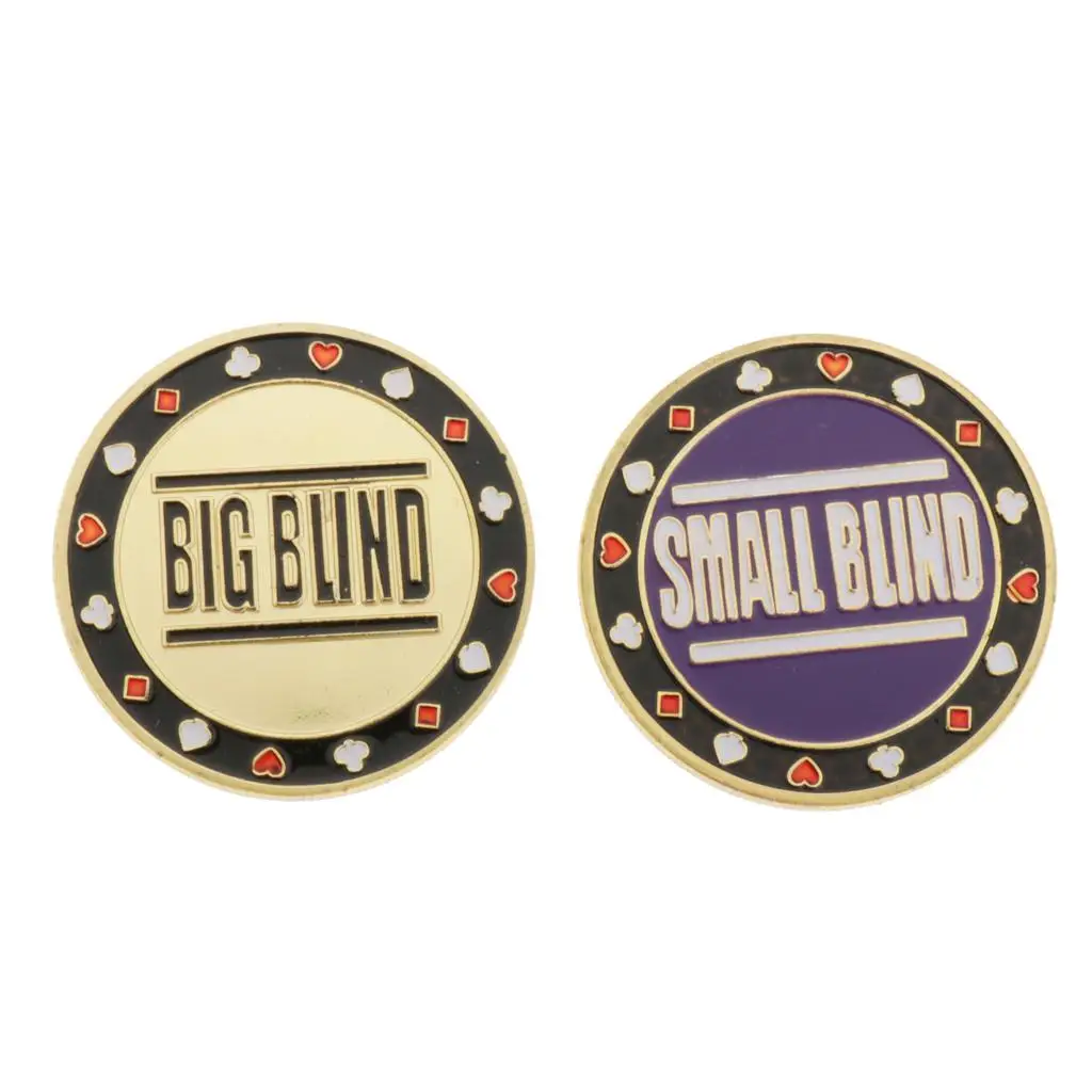 2 Piece Dealer Chips Blind Texas Holdem Blackjack Roulette Game Accessories