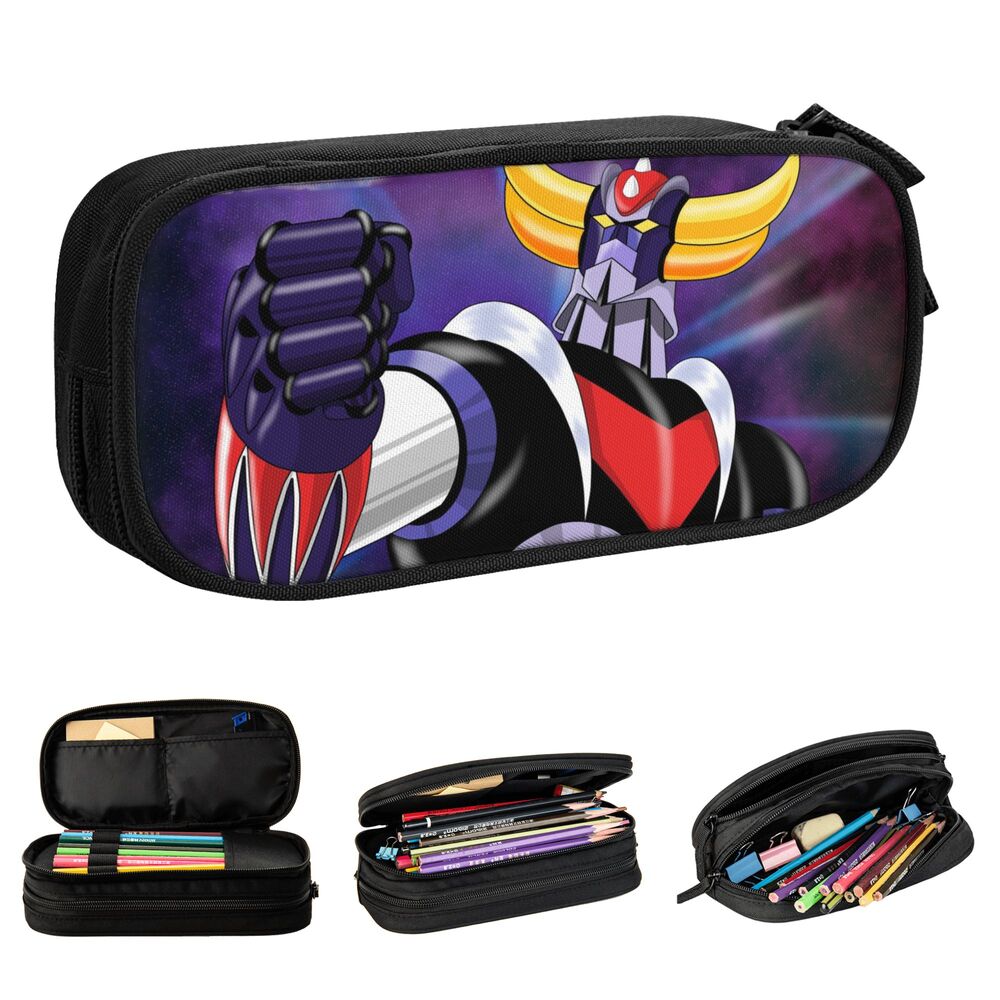 goldorak actarus anime pencilcases caneta caixa estudante