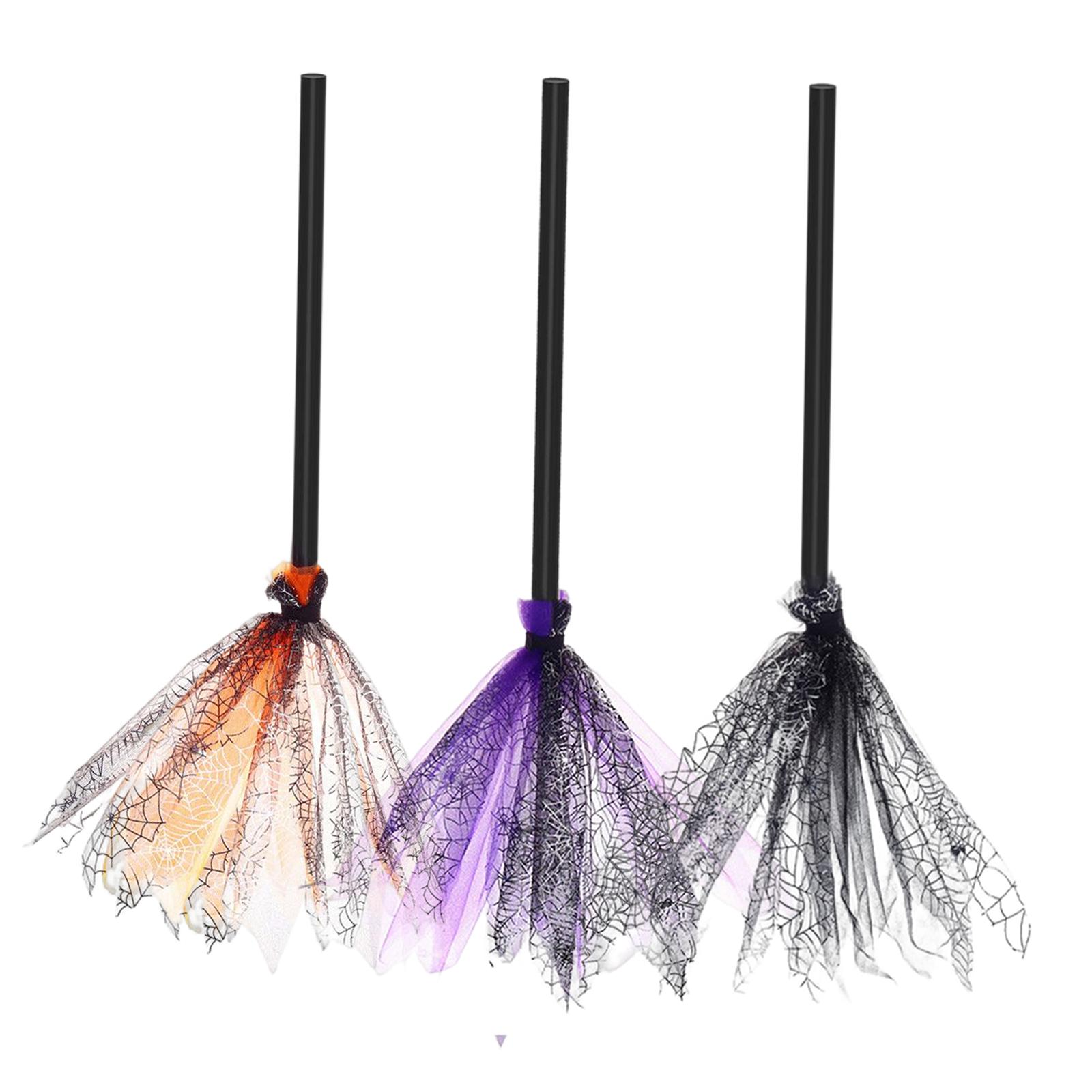 Large Halloween Broom, Accessories, Flying Broom web prop Accessory for Adults Fancy Dress Costume Gift Party Door