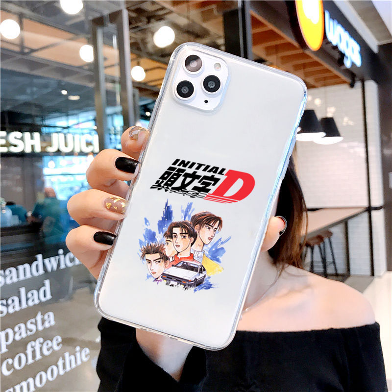 Drift japanischen Anime Ae86 erste d Handy hülle für iPhone 13 12 11 14 15 Pro Max Mini XR XS plus klare stoß feste Abdeckung Fundas – Detail 4