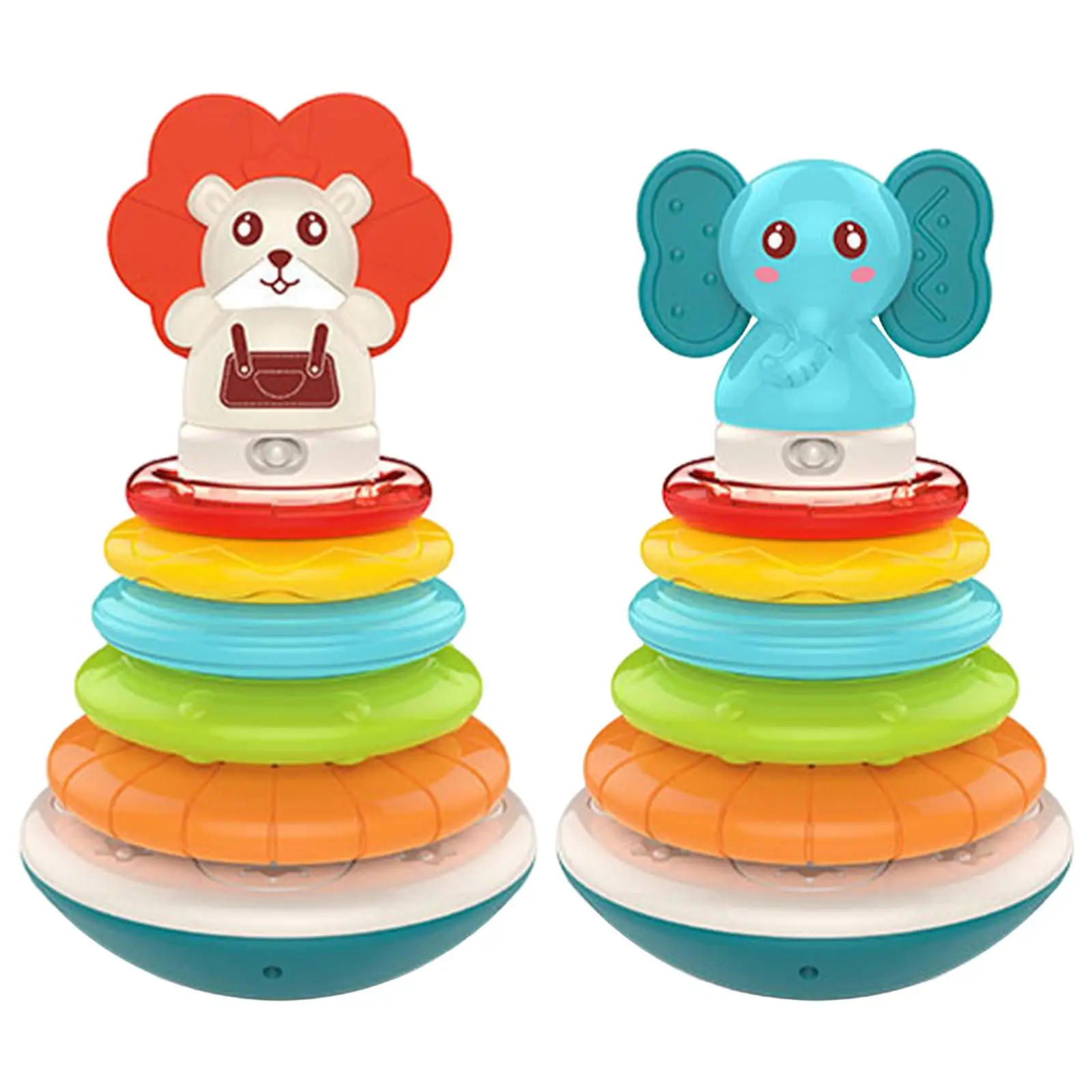 Stacking Toy Rainbow Stacker Tumbler Toy Musical Toys for Birthday Gift Baby
