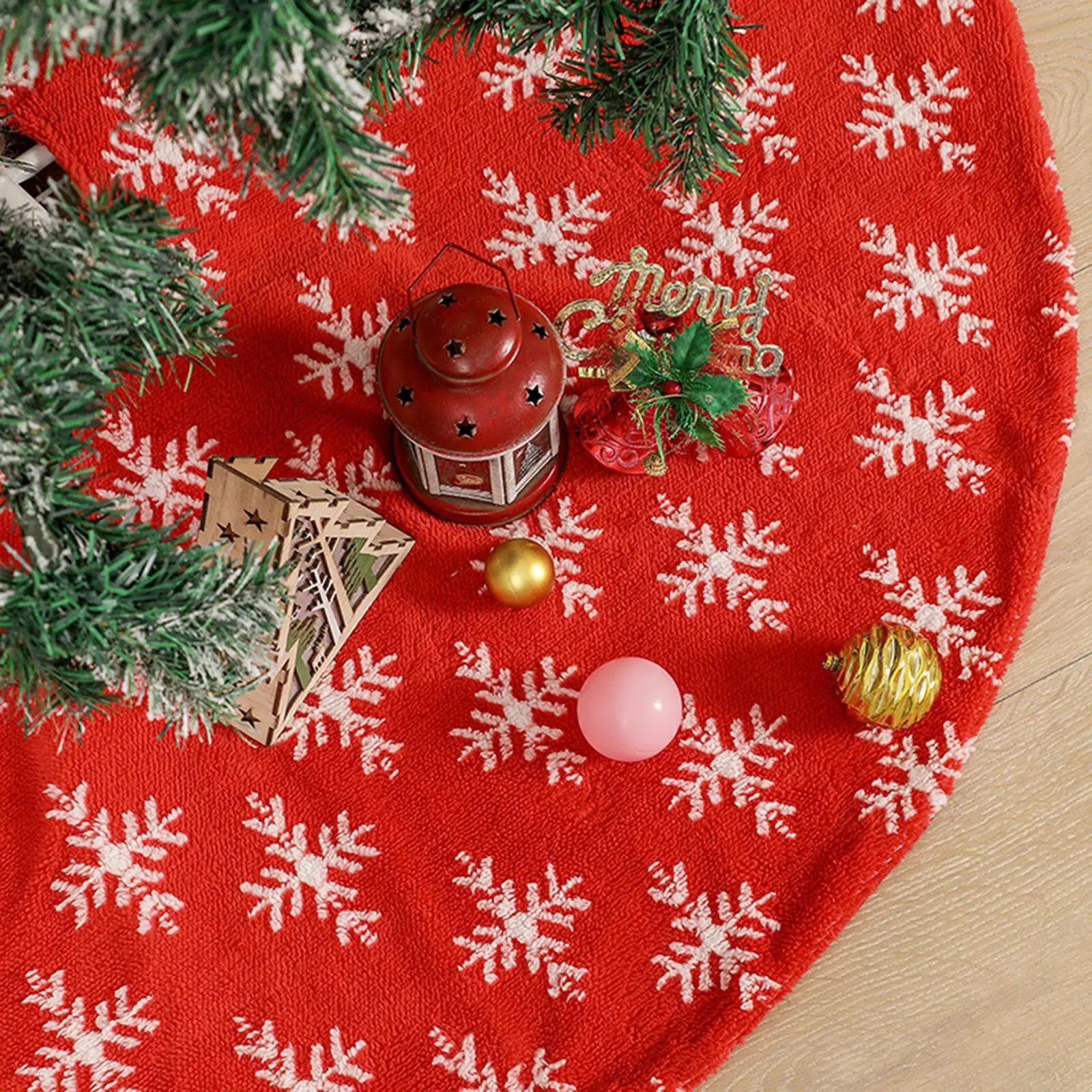 Tree Skirt Durable Xmas Tree Mat for Household Party Decoration