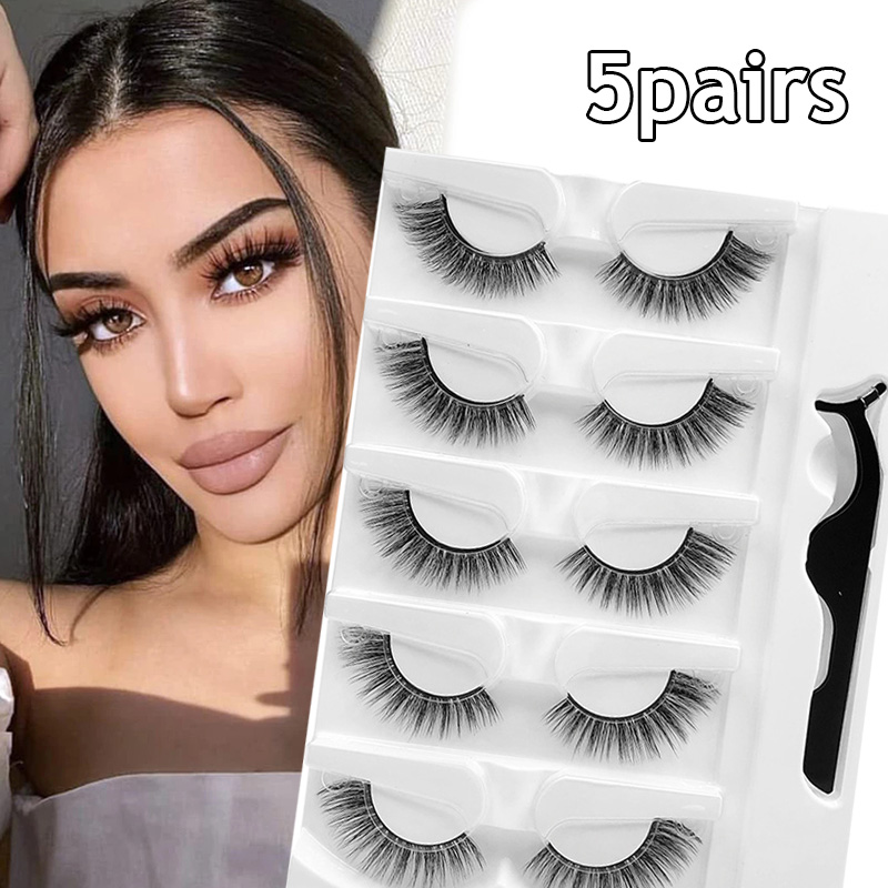 Best of Natural Curly Self-adhesive Fake Eyelashes Glue-Free Reusable Lashes Extension 3D Faux Mink Hair Waterproof Adhesive Tape Lashes Reviews & Tips