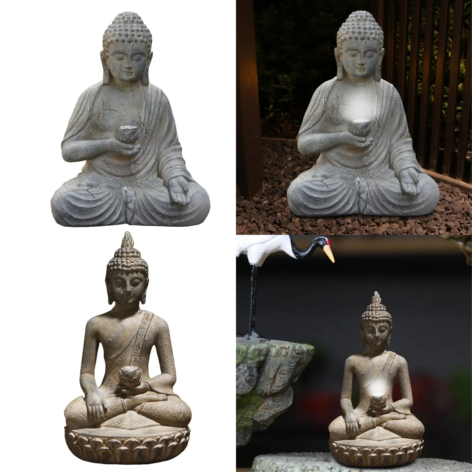 Resin Craft Buddha Statues Ornaments for Restaurants Courtyard Living Room