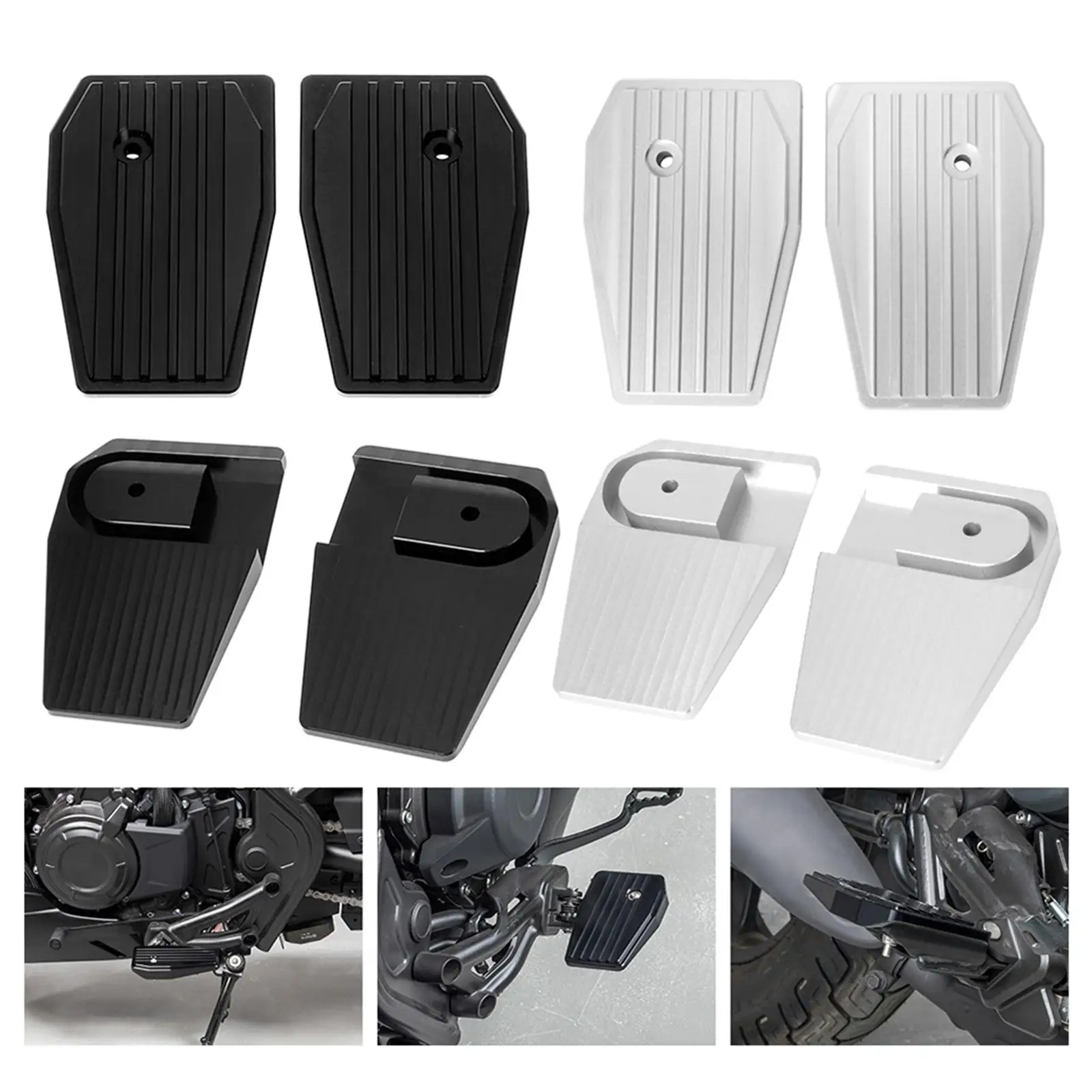 1 Pair of Motorcycle Pedals Footpegs Wide Rest Pedal Pad Footpegs Fit for CMX300 2017