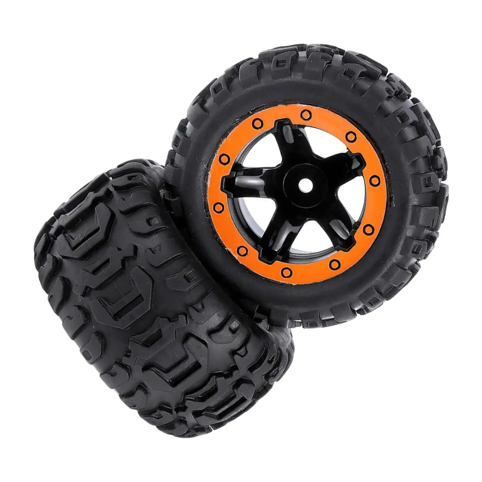 2 Pieces RC Wheels Tires Replacements for HBX 16889 Trucks RC 