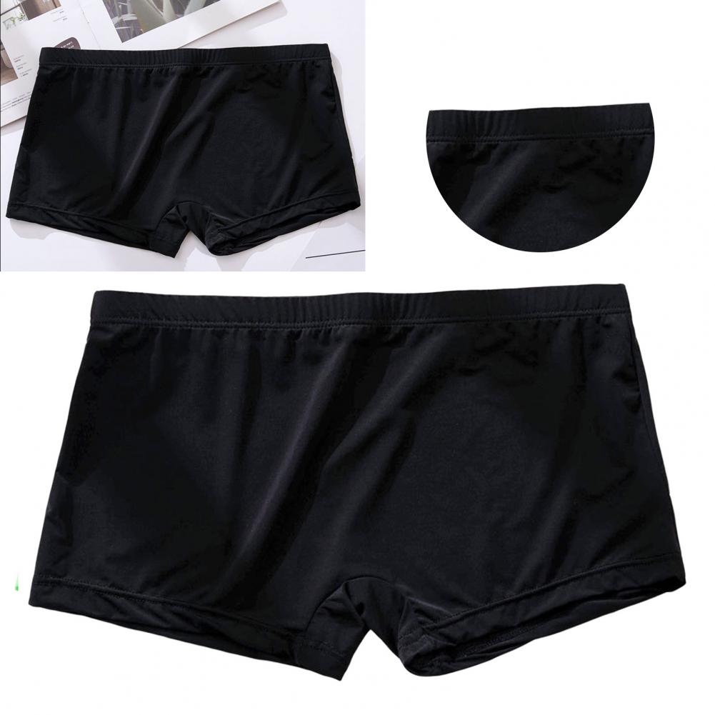 Title 2, Men Boxers Breathable Elastic Solid Color Low W...