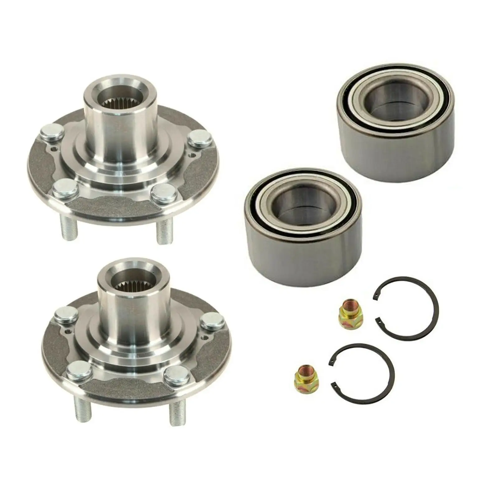 2 Pieces Front Wheel Hub Bearing Kits Replacement Assembly Easy Installation Durable Spare Parts 510118 for Honda Accord