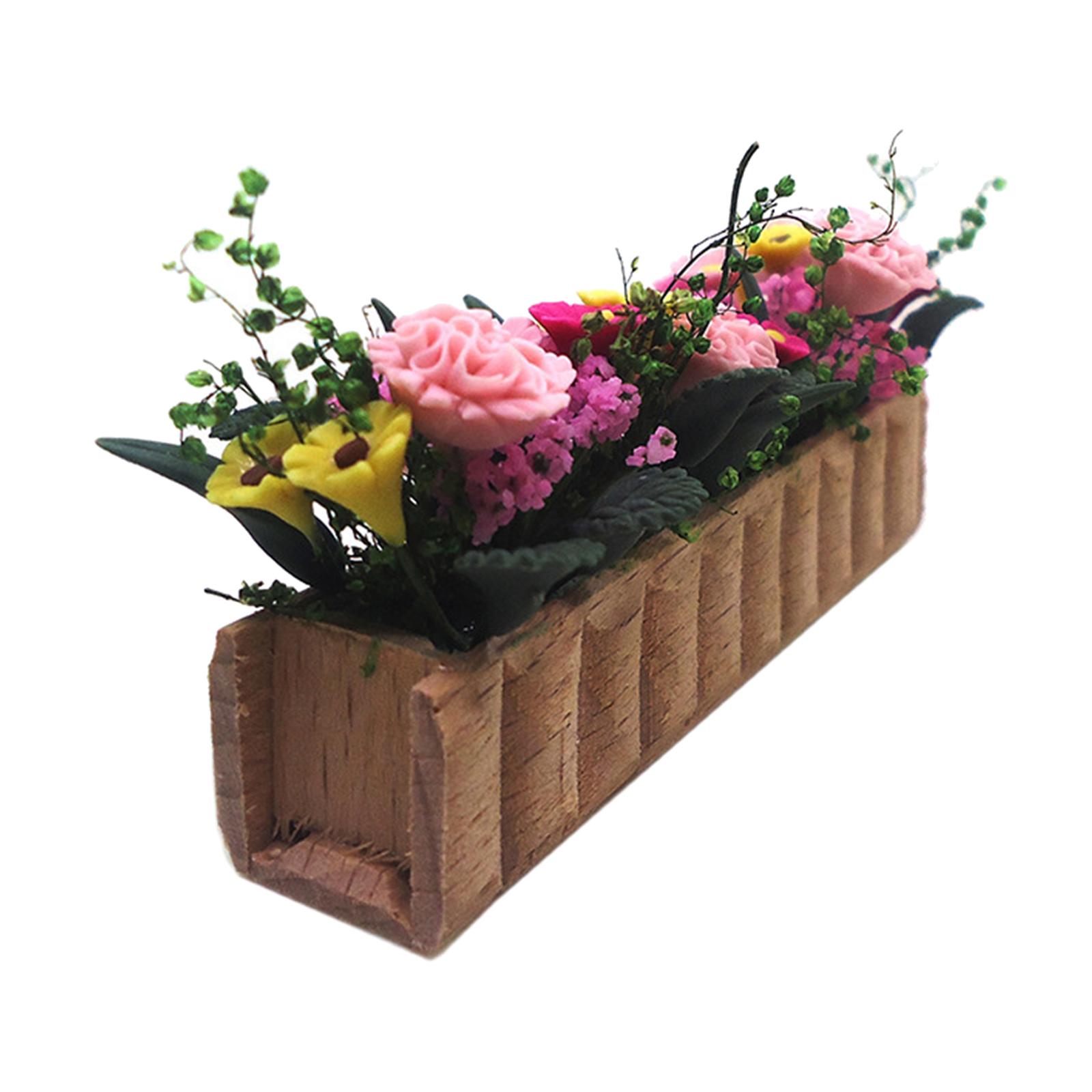 Miniature Potted Plants Dollhouse Decoration Garden Ornaments for Balcony Corridor
