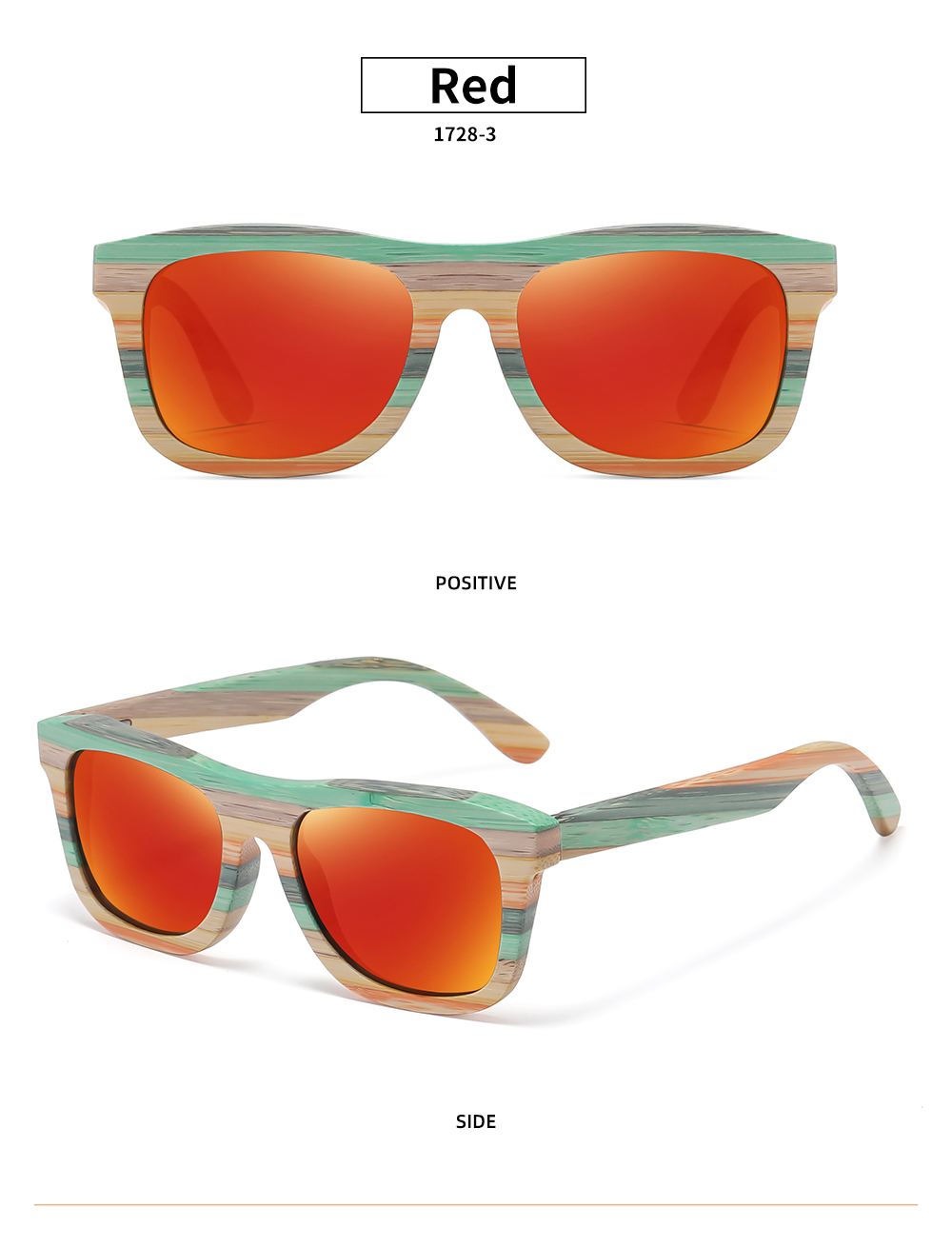 GM Frühling 2023 neue natürliche farbe bambus und holz sonnenbrille mode polarisator beschichtet gläser 1728 – Detail 6