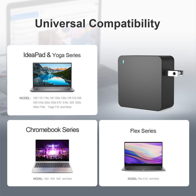 Caricatore 65W Per Lenovo IdeaPad - Alimentatore PC Portatile Compatibile - Foto 9