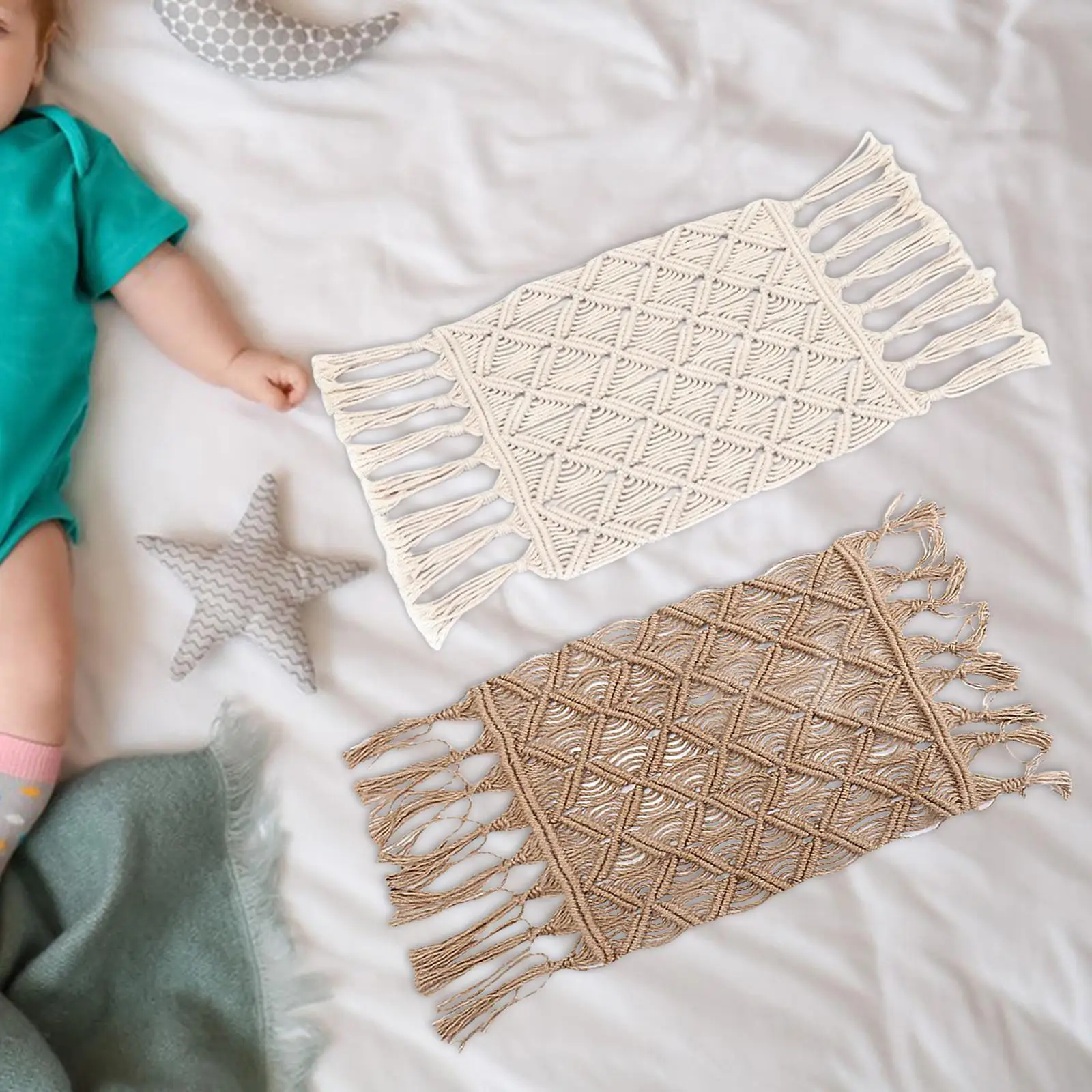 Knitting Tassel Blanket Photography Props Handcraft for Newborn Studio