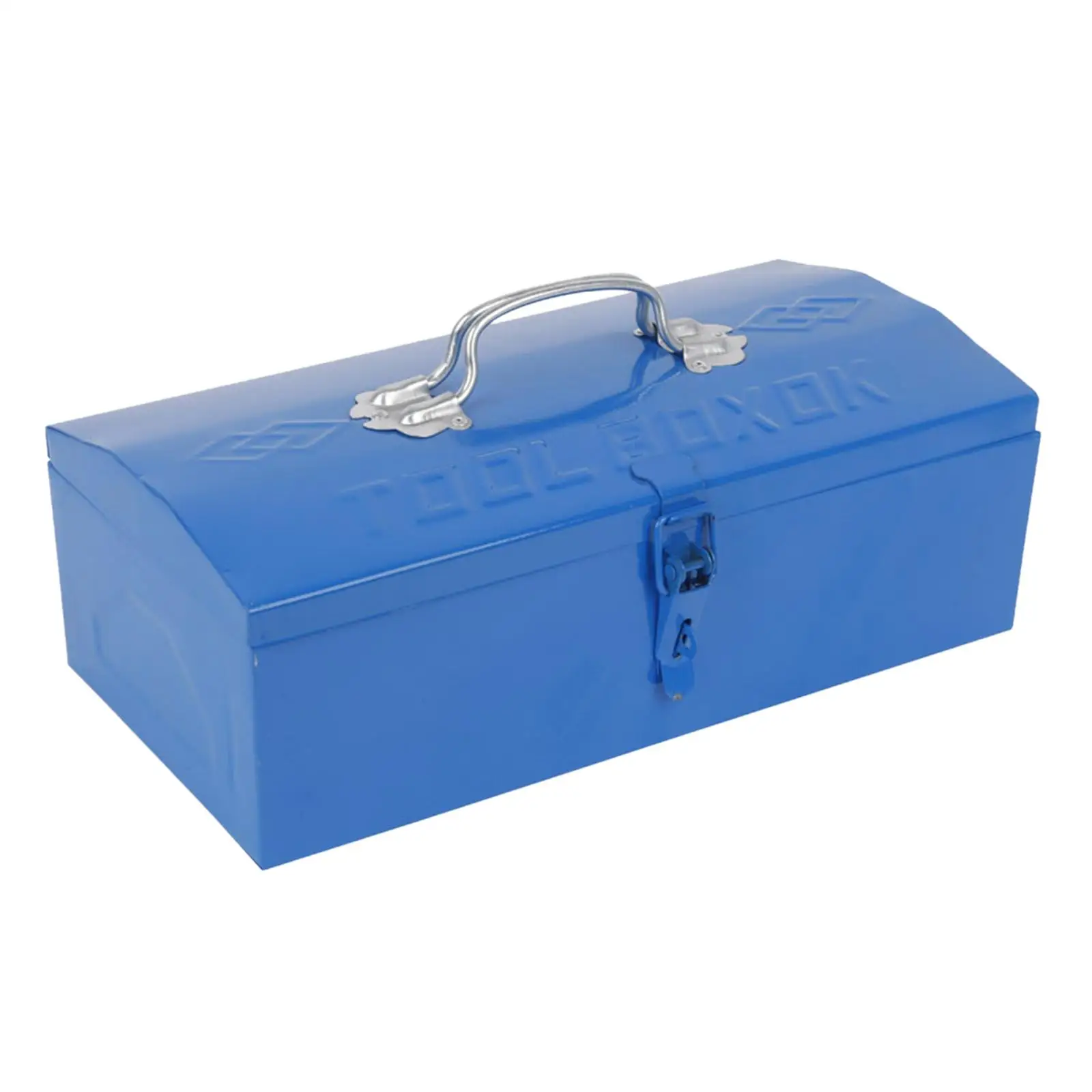 Repair Tool Storage Box Heavy Duty Latch Closure with Folding Handle Multipurpose Large Capacity Metal Tool Box for Garage Home