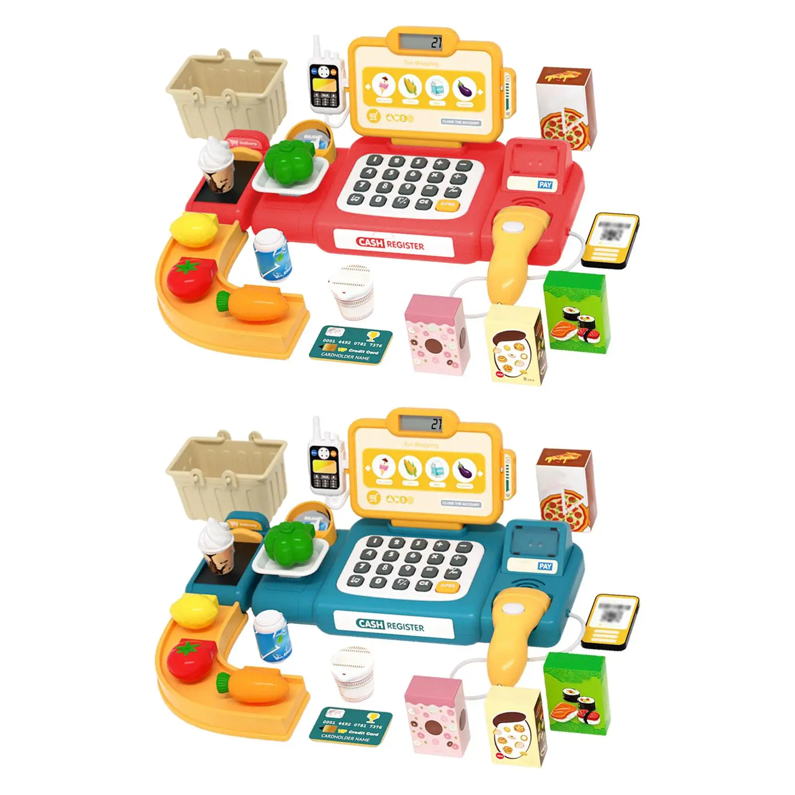 Pretend Play Store Educational Grocery Supermarket Playset Supermarket Cashier Toy for Interaction Play Activity Role Play