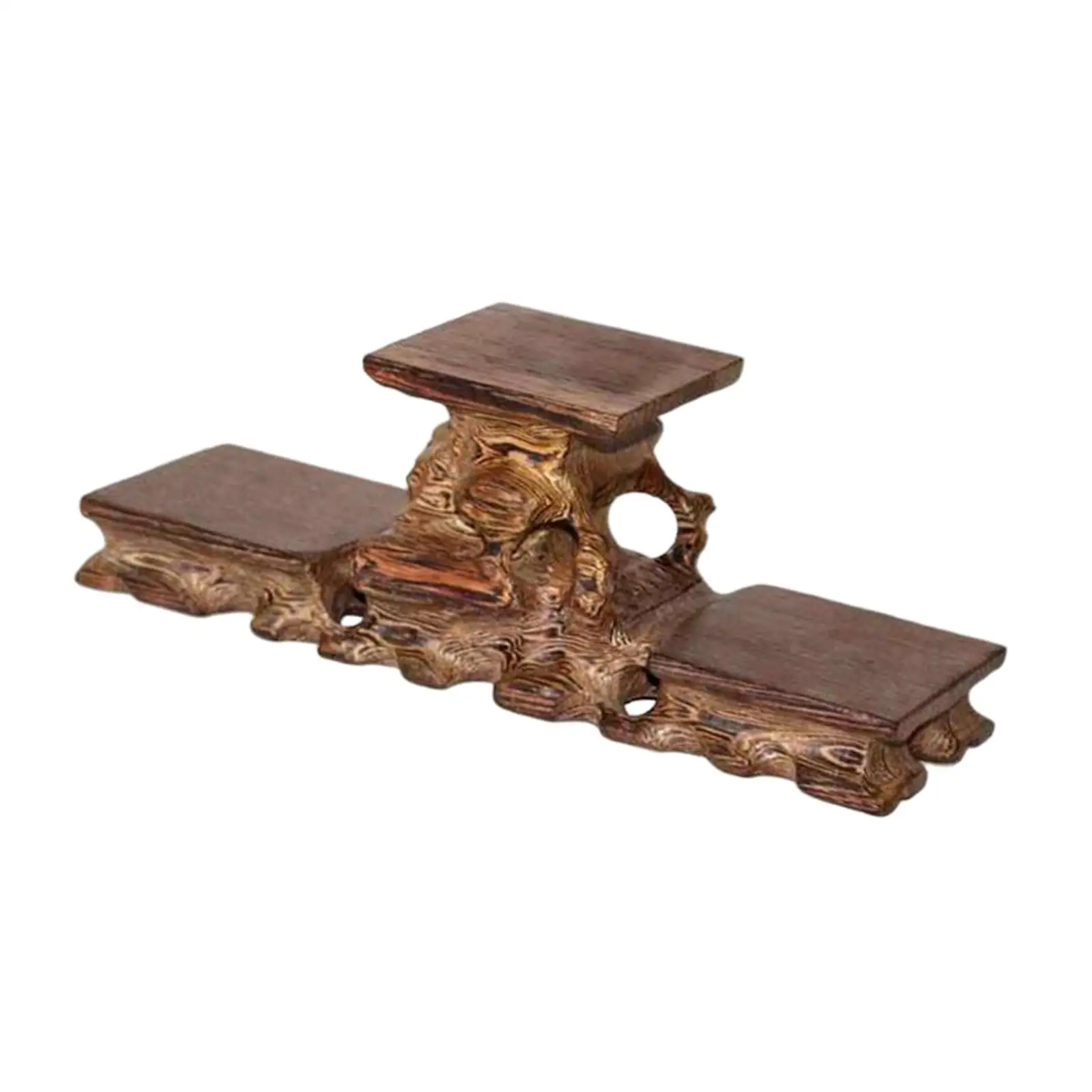 Wooden Stone Display Base Ornaments Display Stand for Photography Props Home