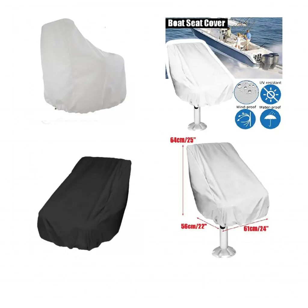 2x Durable s Boat Seat Cover Outdoor Yacht Foldable Waterproof Heavy-Duty Weather Resistant Ship  Cover 