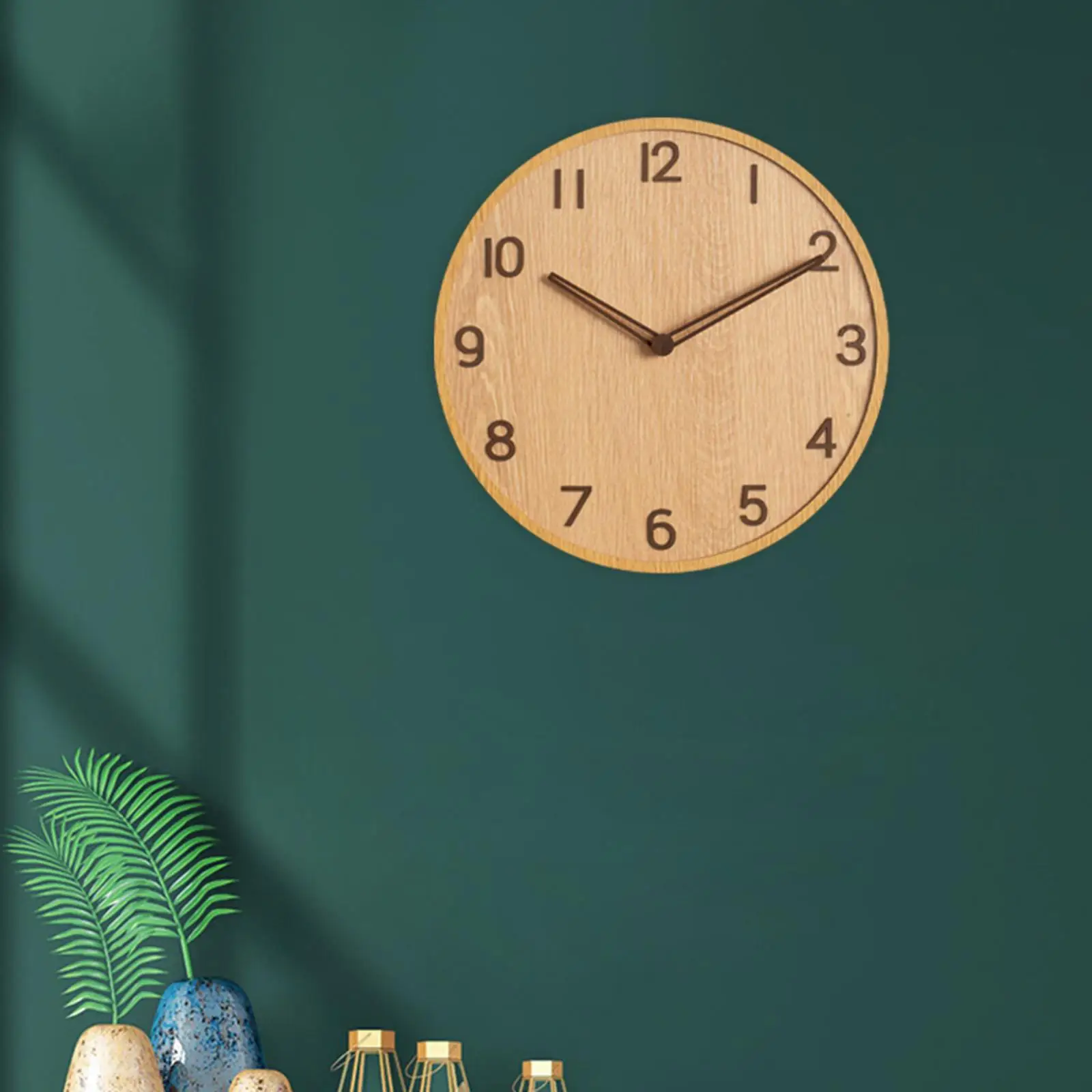 Nordic Wooden Wall Clock Silent Art Decorative for Home Bathroom Classroom Office Indoor