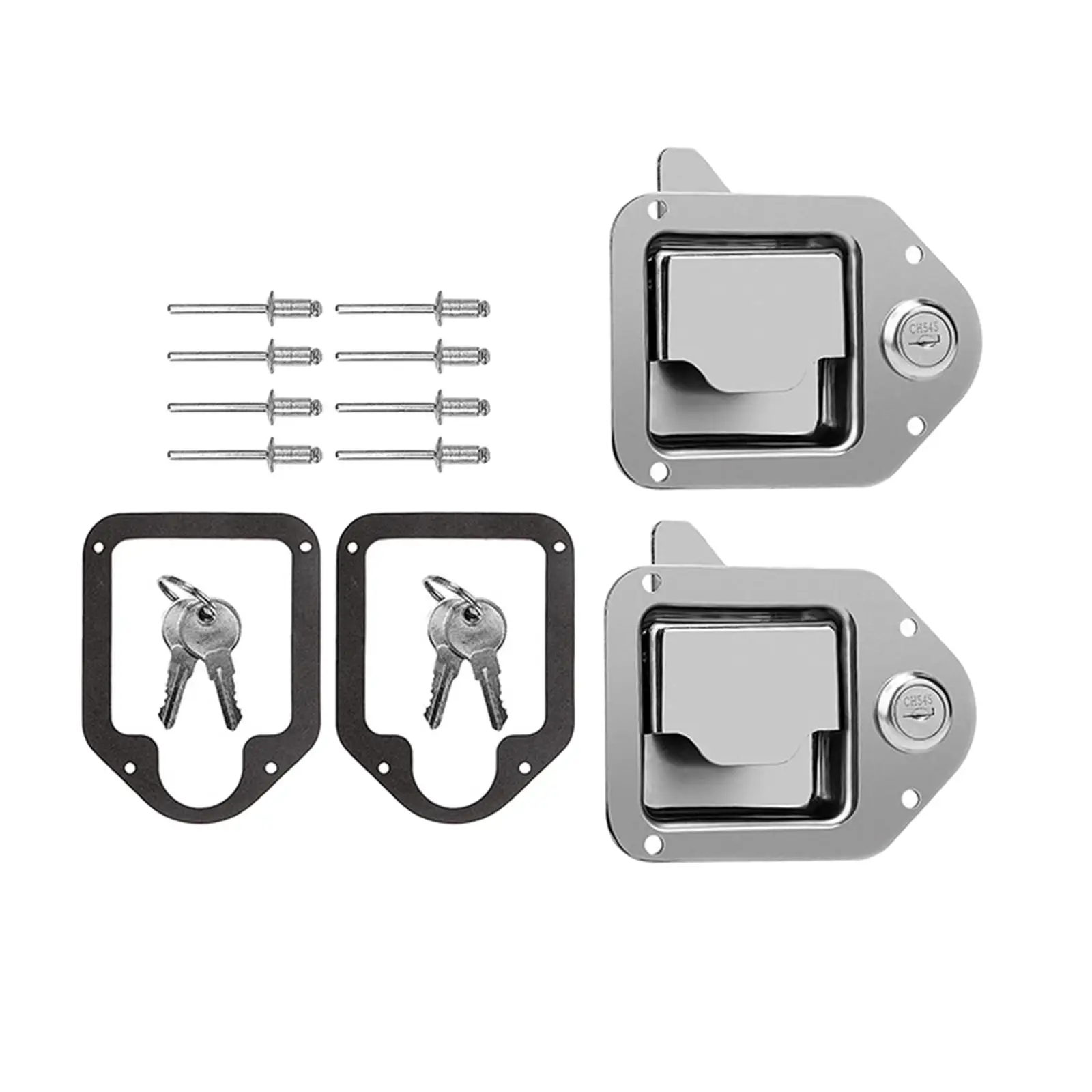 Folding Handle Lock Latch RV Handle Latch Multipurpose Tool Box Paddle Lock Replacement Handle for Camper ATV Trucks Rvs