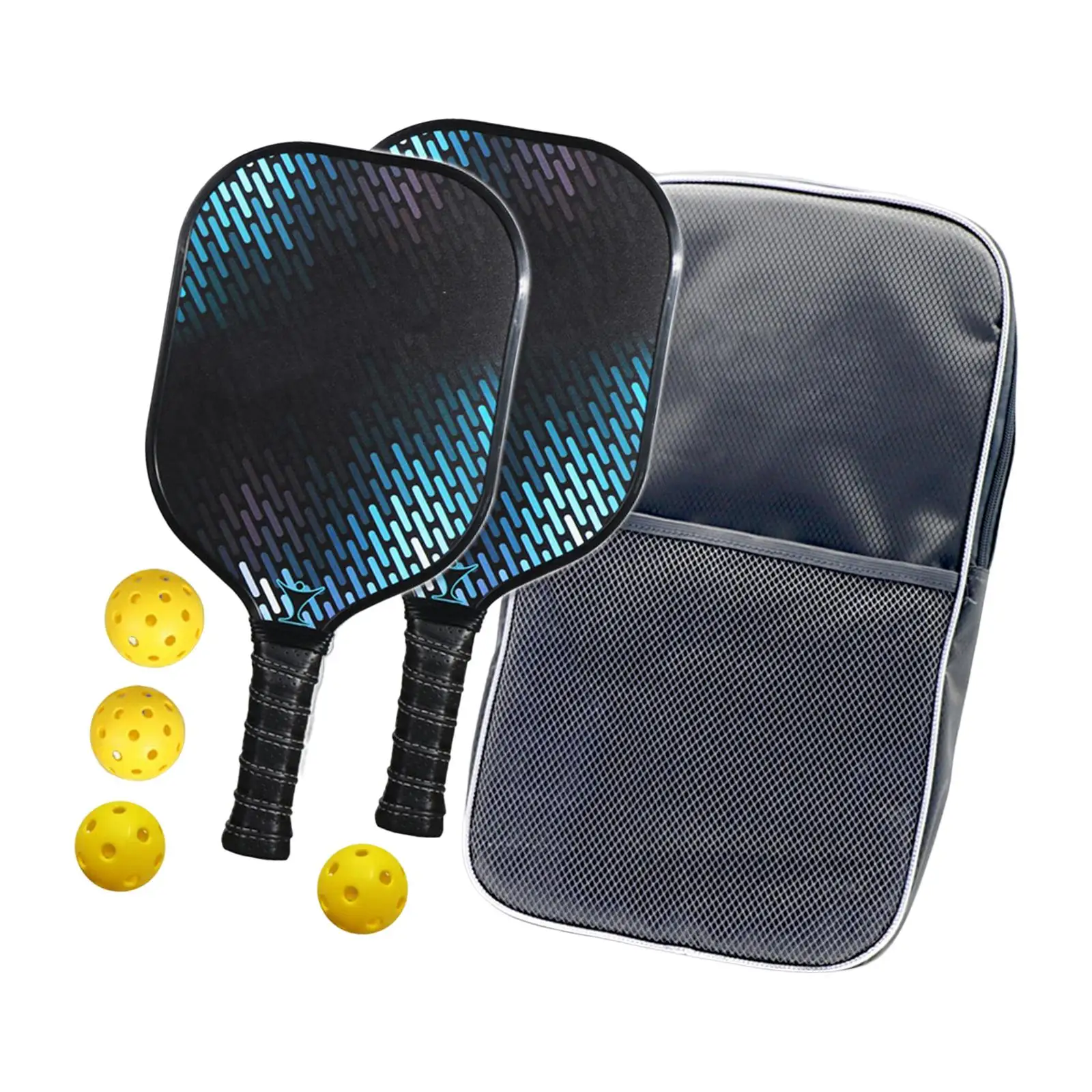 Pickleball Paddles with 4 Pickleball Balls 2 Racquets for Indoor Outdoor Use