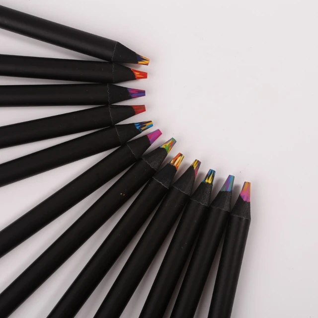 12 Colors Rainbow Pencil, Wood Colored Pencils Rainbow Pencils for