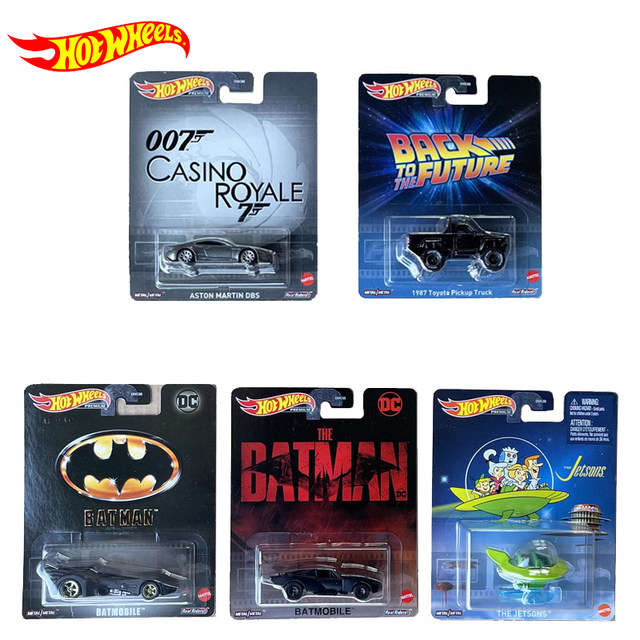 Original Hot Wheels Car Entertainment Culture Alloy Voiture 1 64 Diecast Back To Future Batman Batmobile Jetsons Kids Toys Boys Railed motor cars bicycles AliExpress