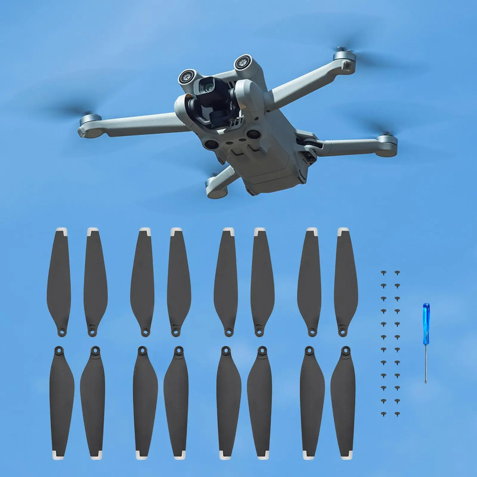 Propellers Silver Edge Replaces Lightweight High Performance Professional Spare Parts Spare Blades for Mavic Mini 3 Pro