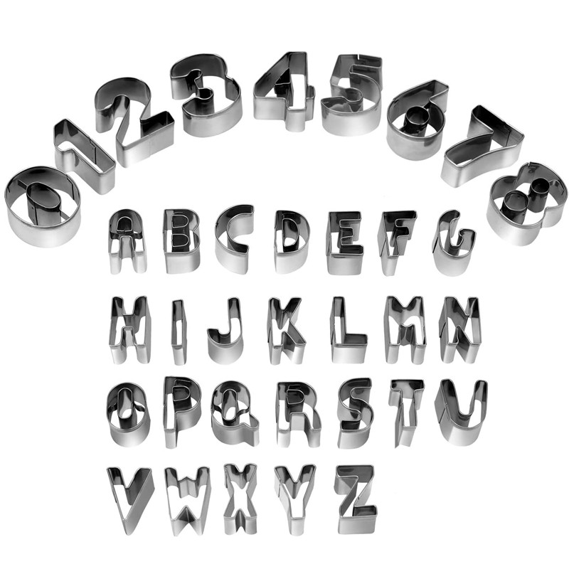 Description Picture 2 of itemNumber Fruit Cutters Alphabet Letter Cookie Cutter Set Decorating Tools Fondant Cutter Set