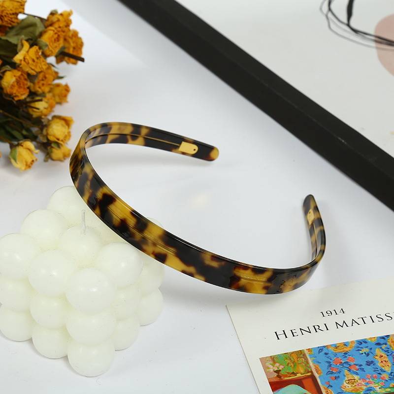 Koreanische Version von Ins Schmuck Acetat Haarschmuck Schildpattfarbe Stirnbänder Damen Gesichtswäsche Haarbänder Spot Großhandel – Detail 11