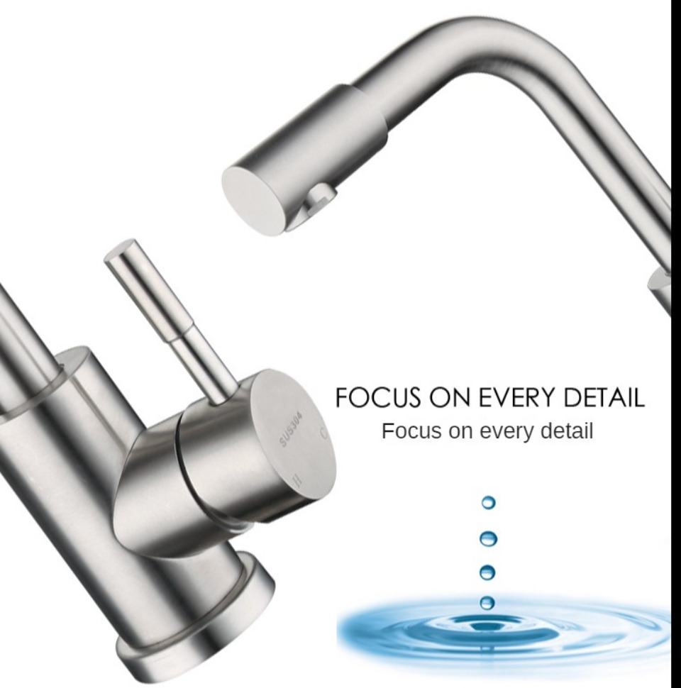 Title 9, Bathroom 304 Stainless Steel Basin Faucet Tap C...