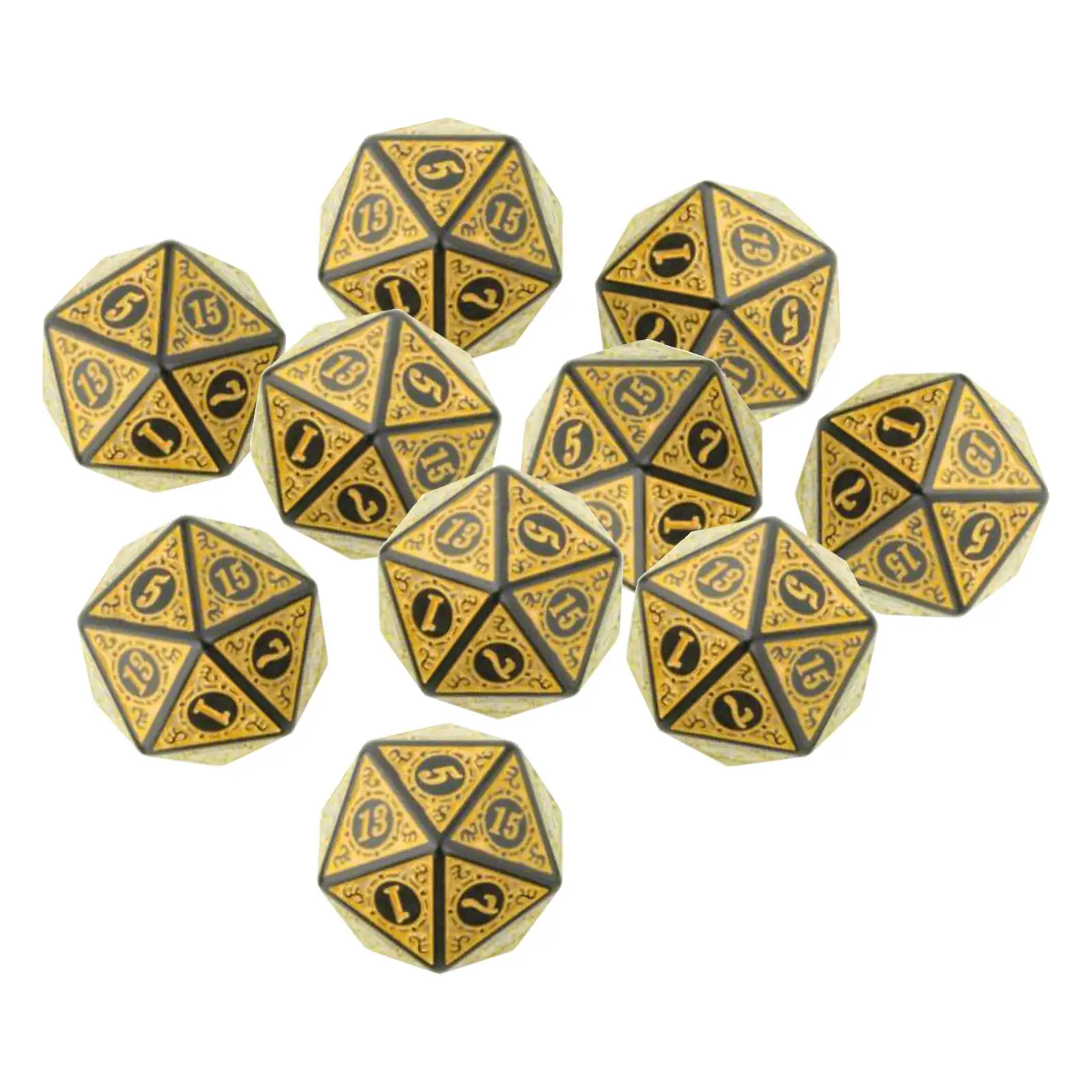 10Pcs Polyhedral  Accessories 20 mm Wear Resistant for RPG Toy Gift 