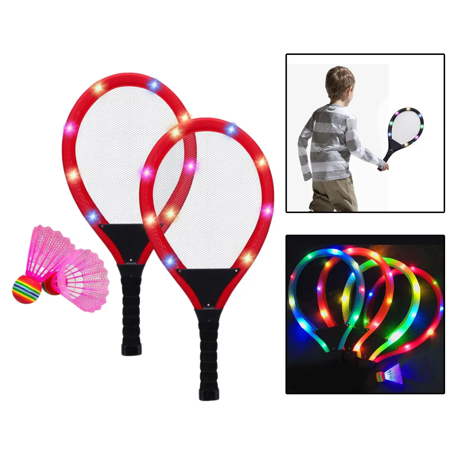 Badminton Tennis Toy Tennis Training Indoor/Outdoor Sport Kids Tennis Racket Set for Age 8 9 10