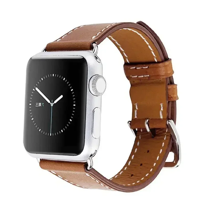 FOHUAS-Series-2-1-Genuine-Leather-Loop-For-Apple-Watch-Band-Double-Tour-42mm-For-Apple