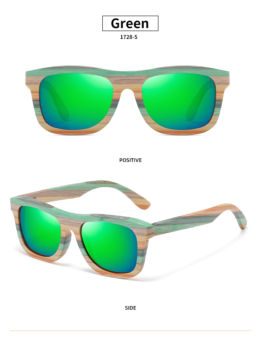 GM Frühling 2023 neue natürliche farbe bambus und holz sonnenbrille mode polarisator beschichtet gläser 1728 – Detail 8