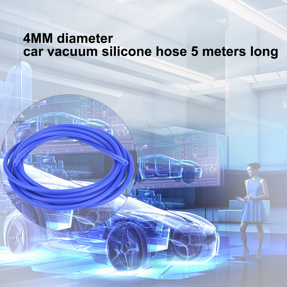 Автомобильный силиконовый вакуумный шланг, 4 мм, 5 метров, силиконовый шланг,  универсальный синий/красный | AliExpress