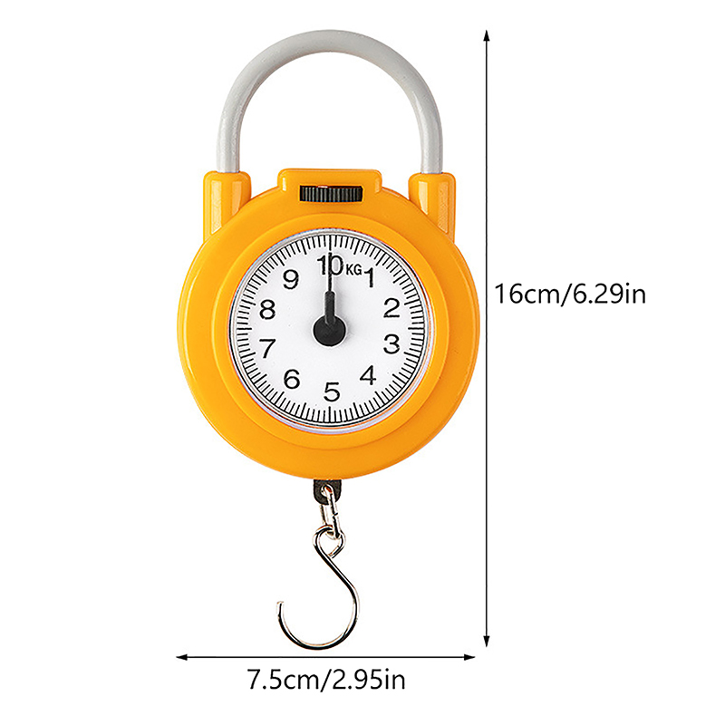 Title 5, 10kg Portable Hanging Mechanical Scale Fish Lug...