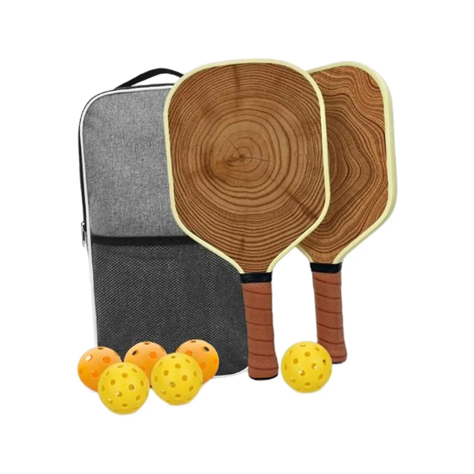 Lightweight Pickleball Paddles Set with Storage Bag 6 Balls Racquets Pickleball Rackets for Indoor Outdoor Use Men Women Player